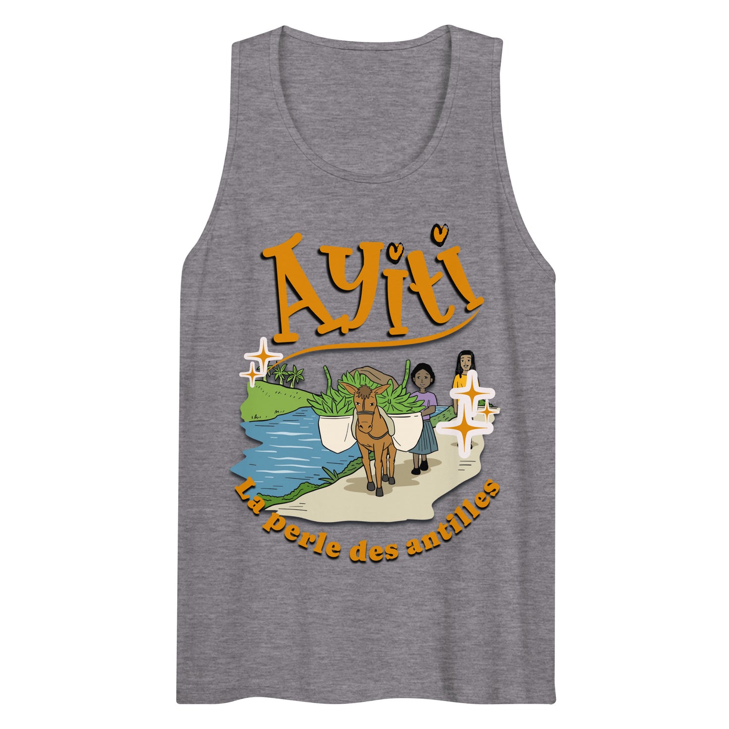 Ayiti Perle Des Antilles Men’s premium tank top