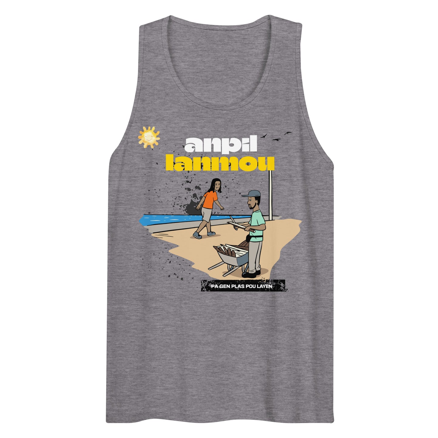 Haitian Machann Kann Anpil Lanmou Men’s premium tank top