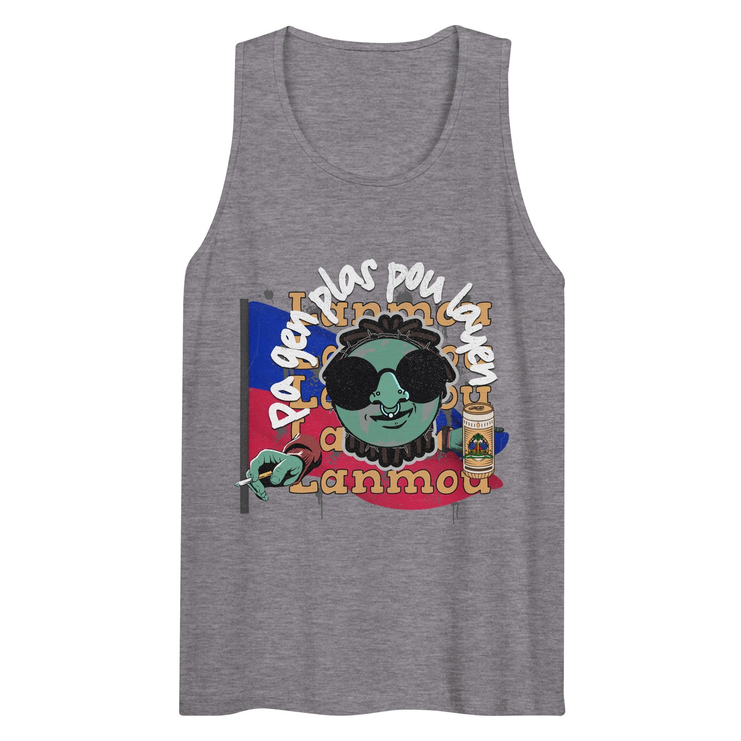 Sa k Pa Fou A Fout Sou Men’s premium tank top