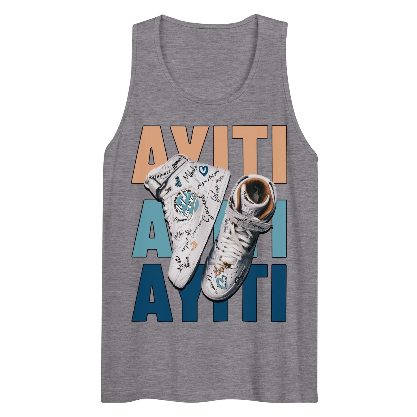 Nou soti lwen Men’s premium tank top