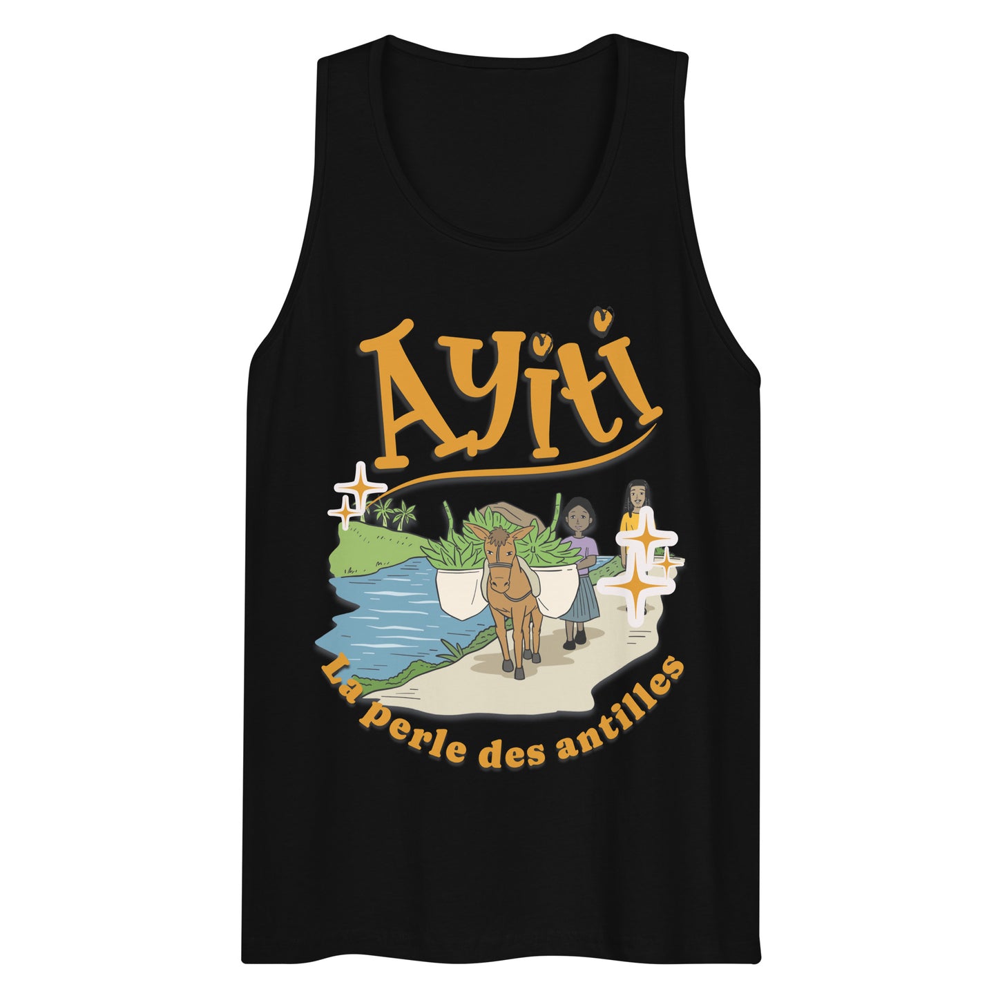 Ayiti Perle Des Antilles Men’s premium tank top