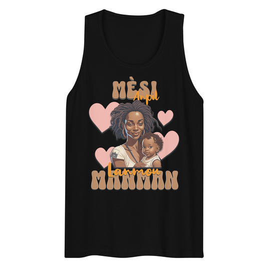 Haitian Mom Love Men’s premium tank top