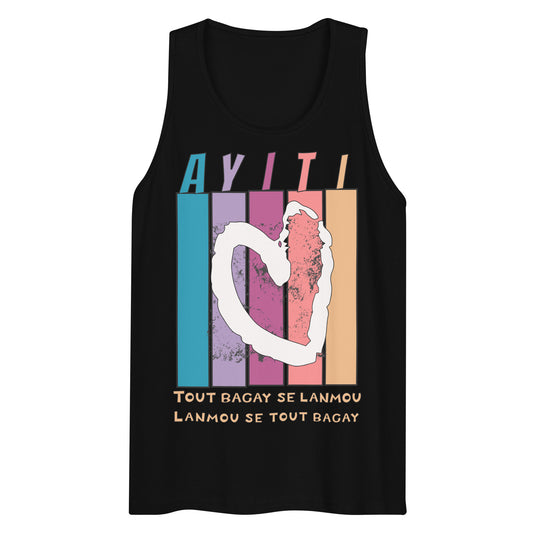 Ayiti : tout bagay se lanmou Men’s premium tank top