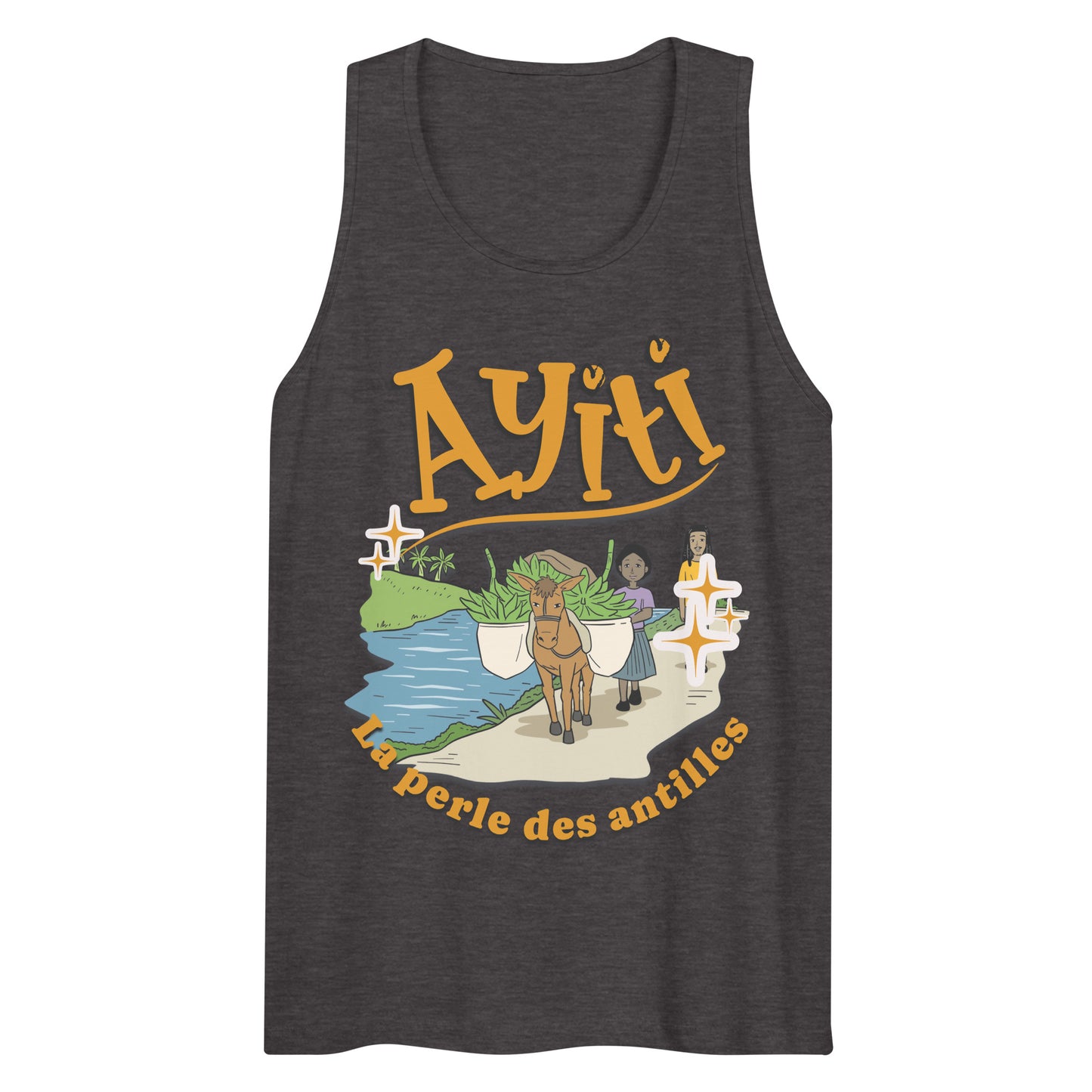 Ayiti Perle Des Antilles Men’s premium tank top