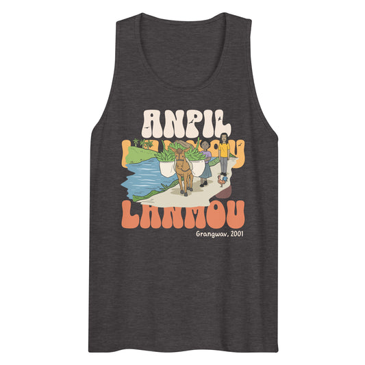 Grangwav 2001_Anpil Lanmou Men’s premium tank top