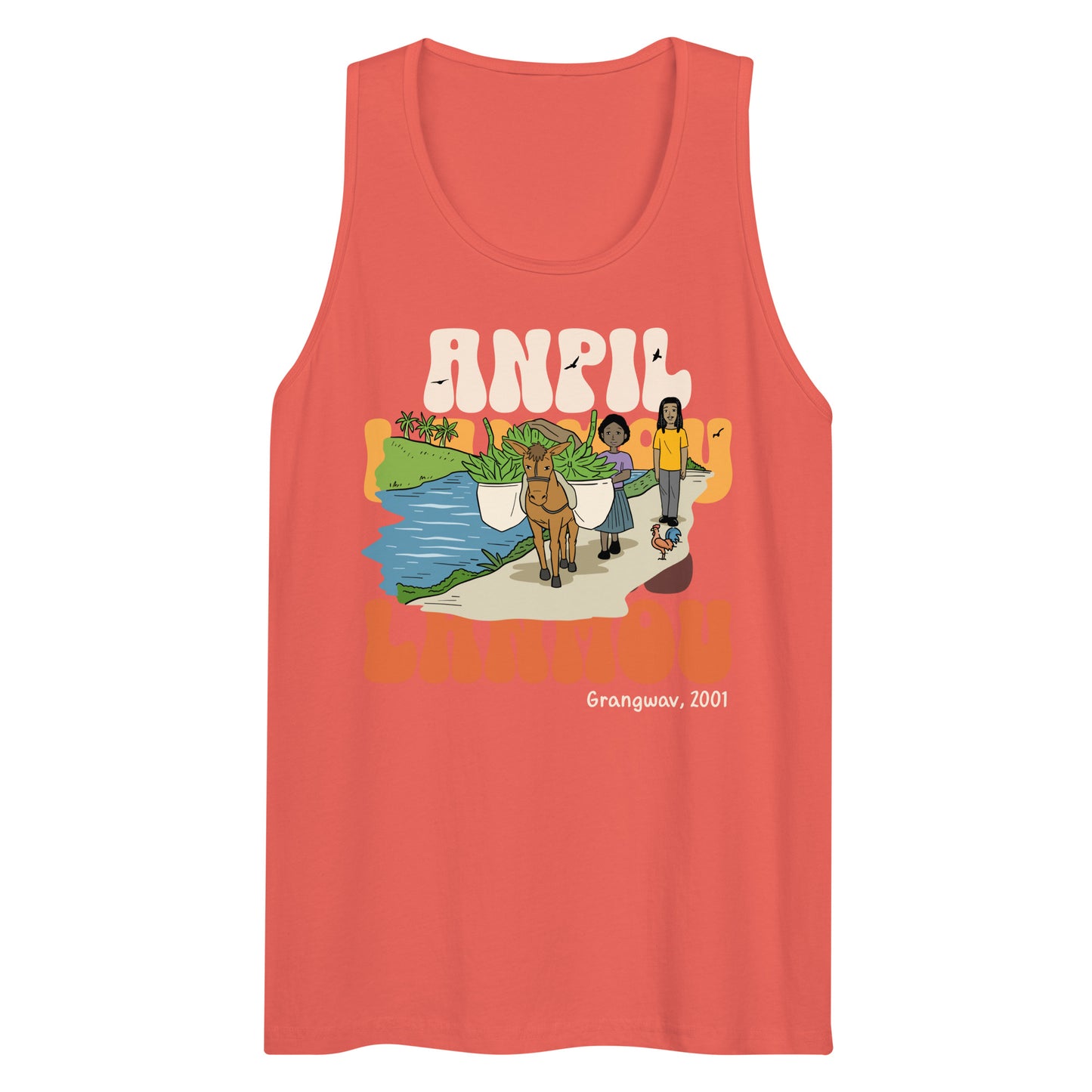 Grangwav 2001_Anpil Lanmou Men’s premium tank top