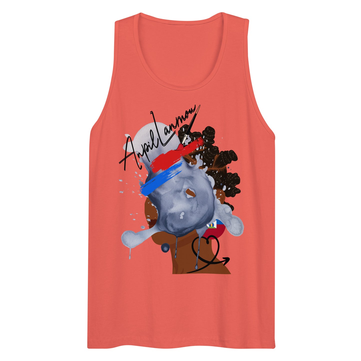 No Face Anpil Lanmou Men’s premium tank top