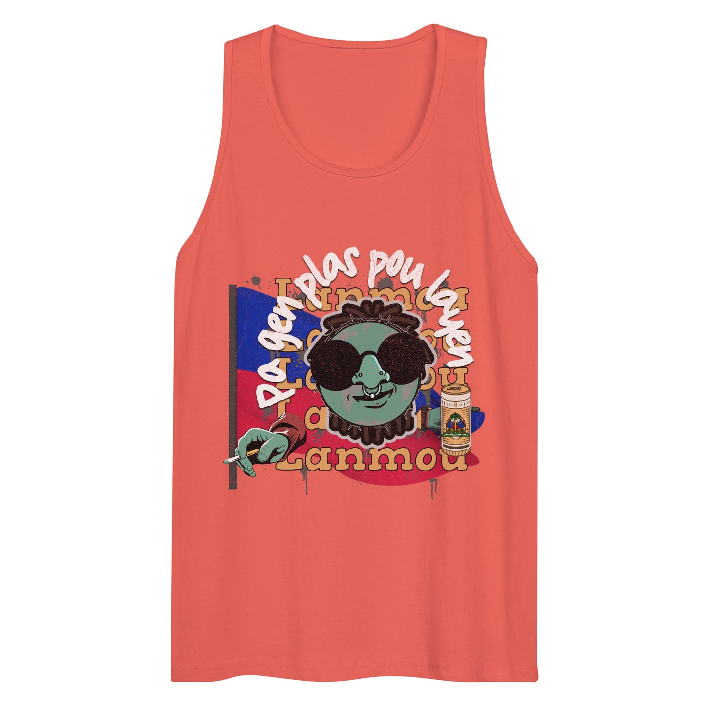 Sa k Pa Fou A Fout Sou Men’s premium tank top