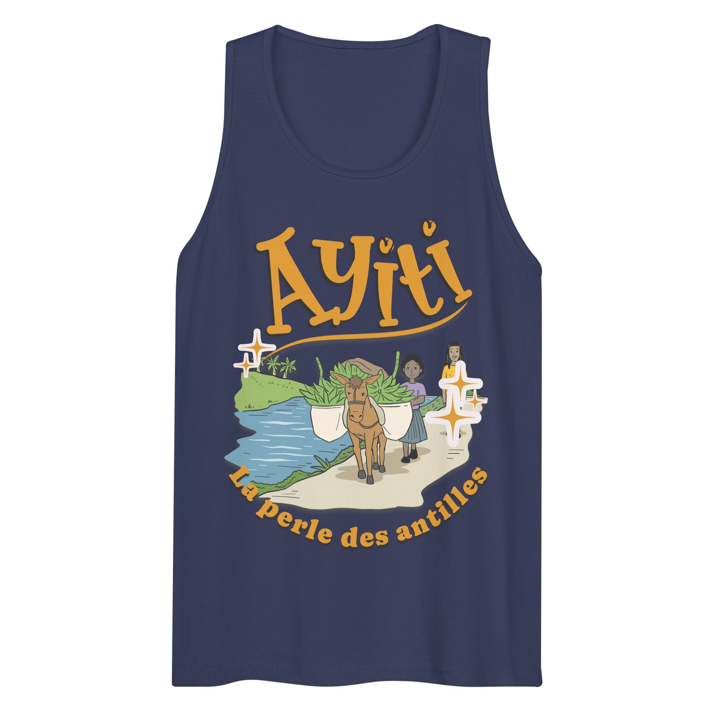 Ayiti Perle Des Antilles Men’s premium tank top