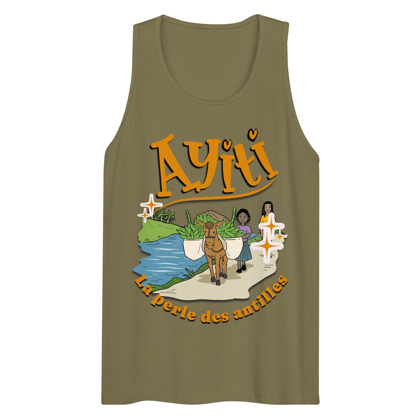 Ayiti Perle Des Antilles Men’s premium tank top