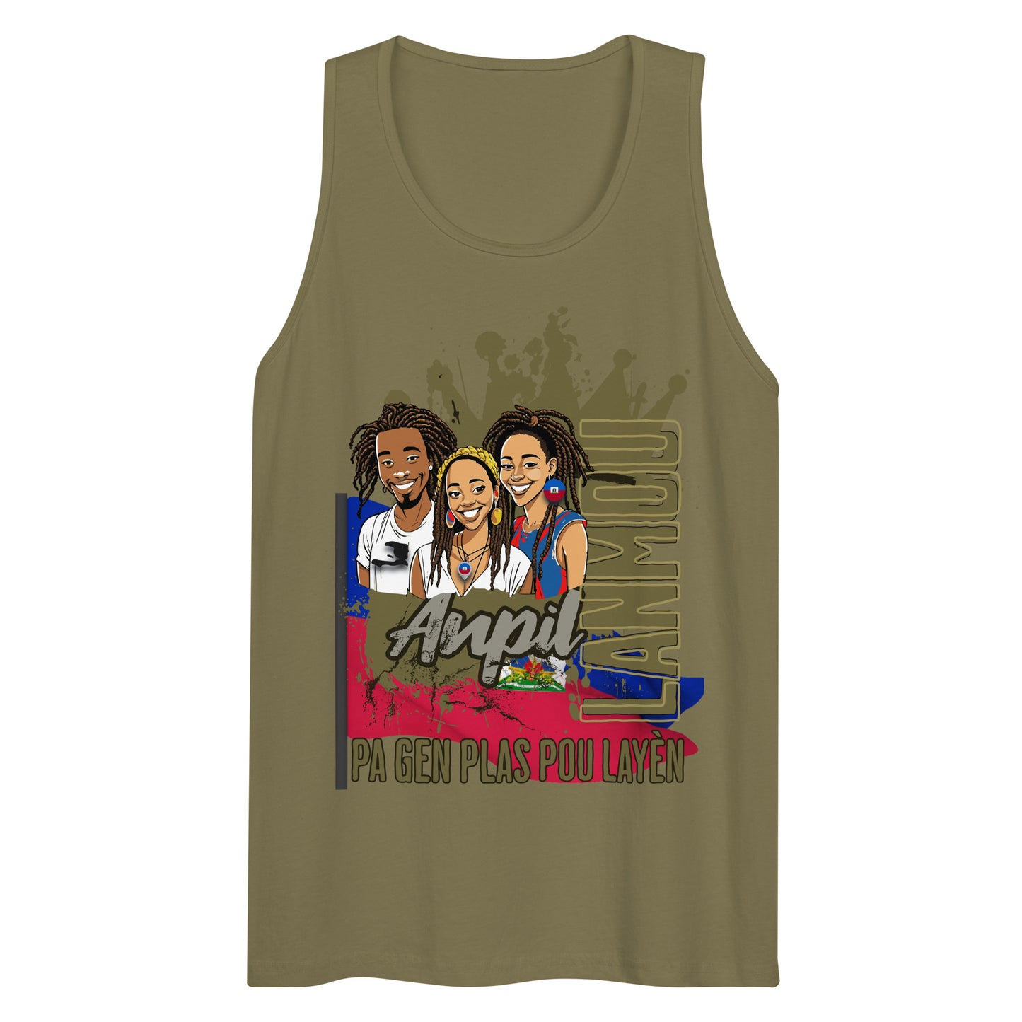 Ayiti_Lanmou_Loks Men’s premium tank top