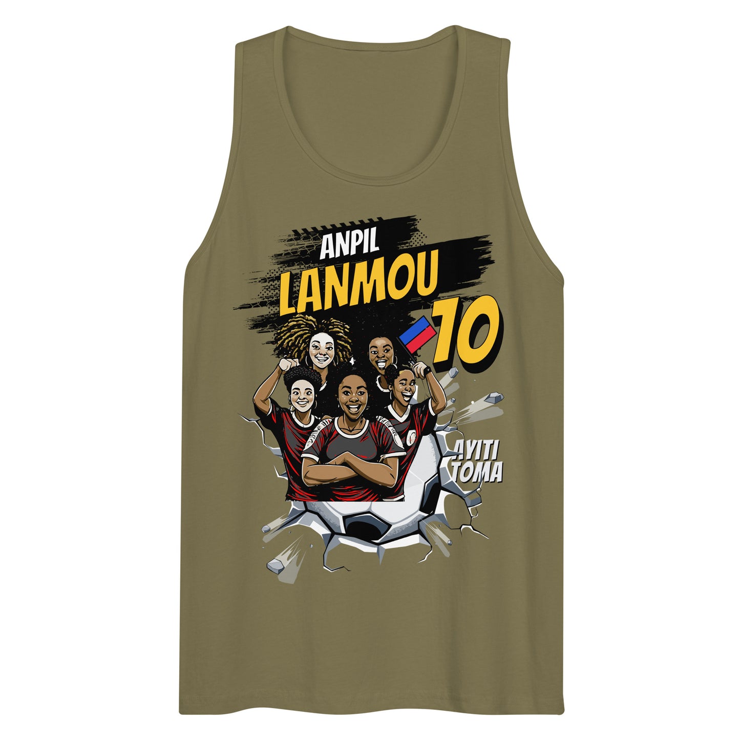 Haitian Lionesses on The Rise Men’s premium tank top