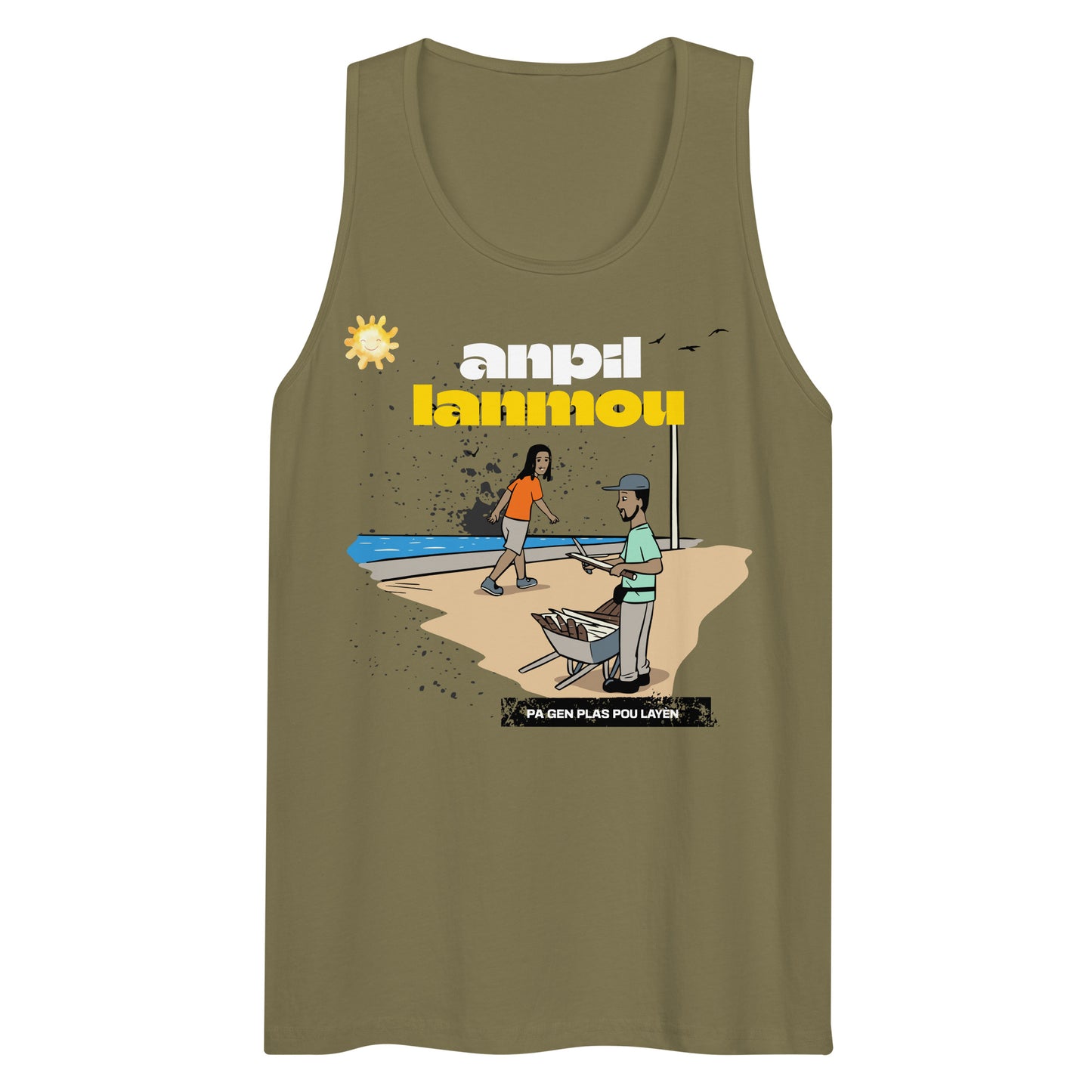 Haitian Machann Kann Anpil Lanmou Men’s premium tank top