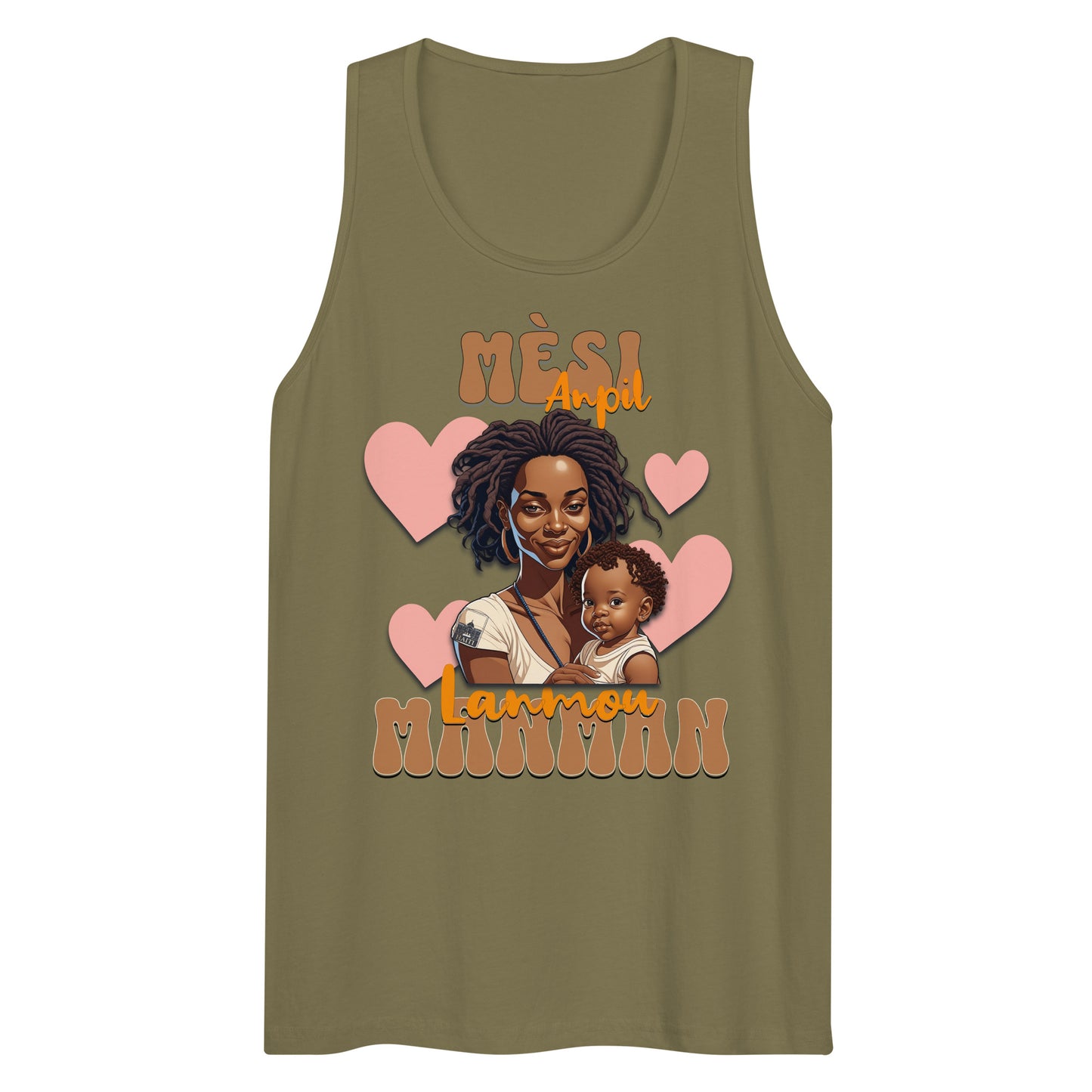 Haitian Mom Love Men’s premium tank top