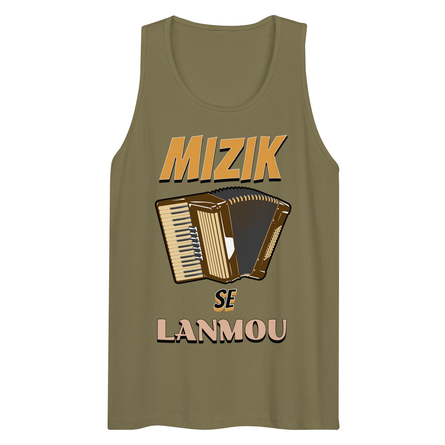 Mizik se Lanmou Men’s premium tank top