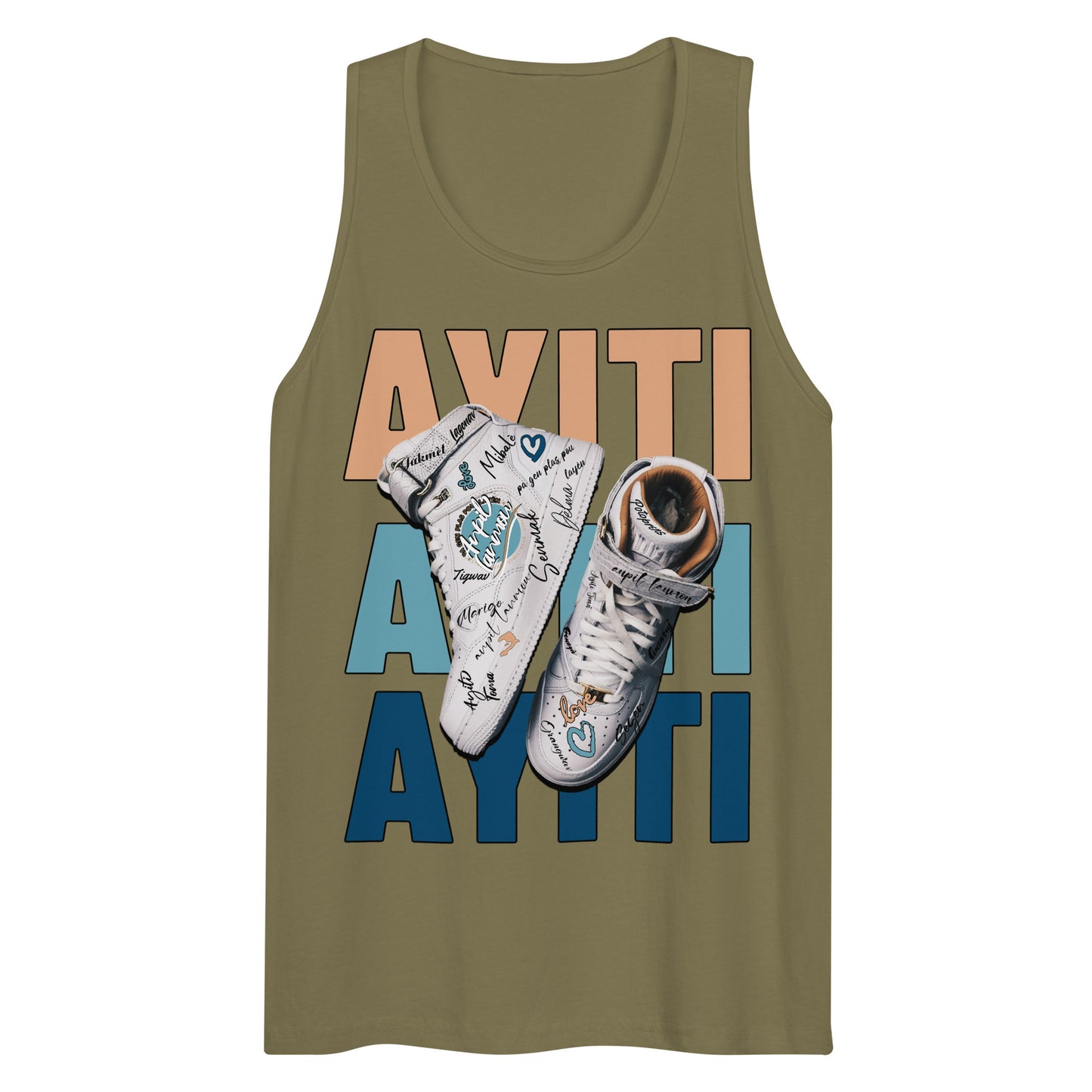 Nou soti lwen Men’s premium tank top