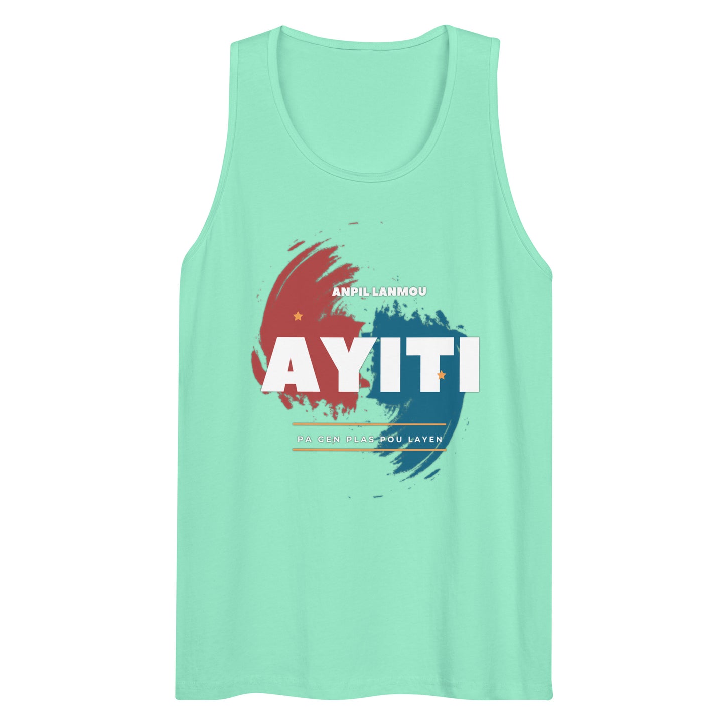 Ayiti Ble ak Wouj Men’s premium tank top