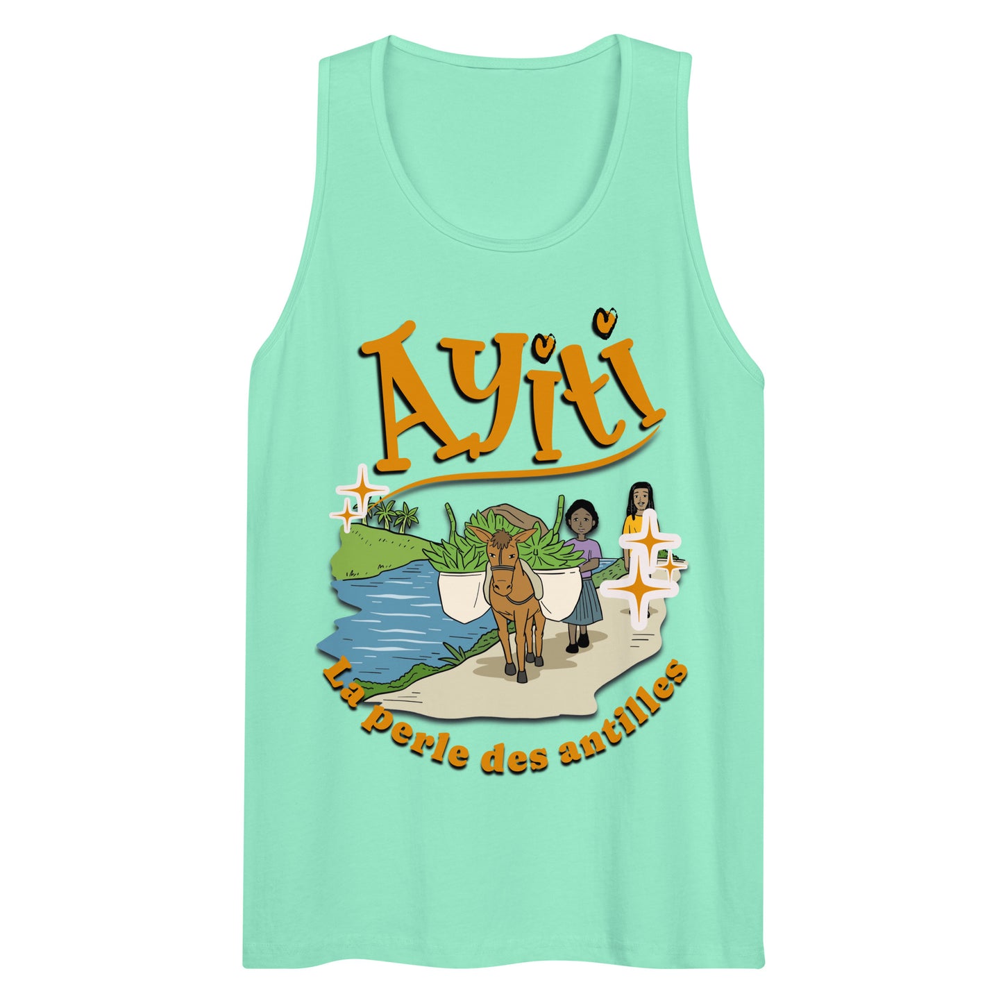 Ayiti Perle Des Antilles Men’s premium tank top