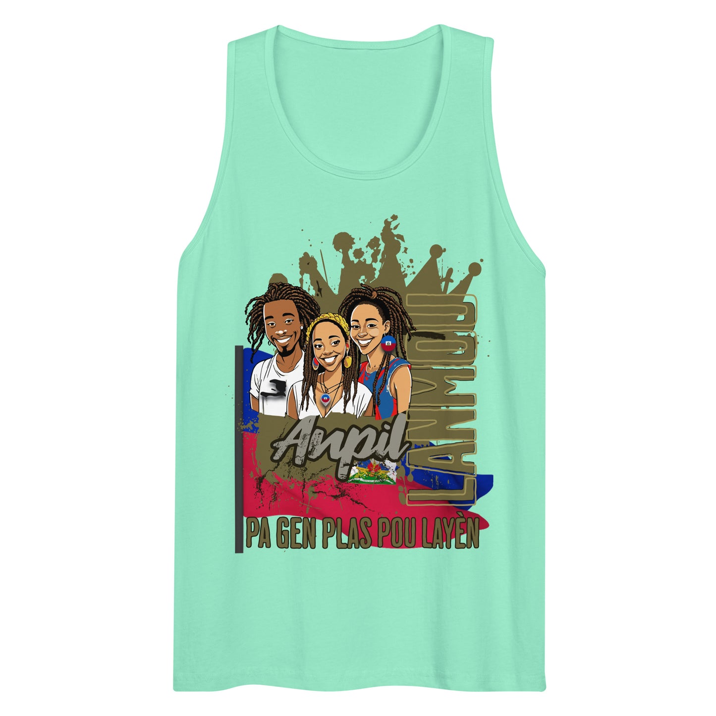 Ayiti_Lanmou_Loks Men’s premium tank top