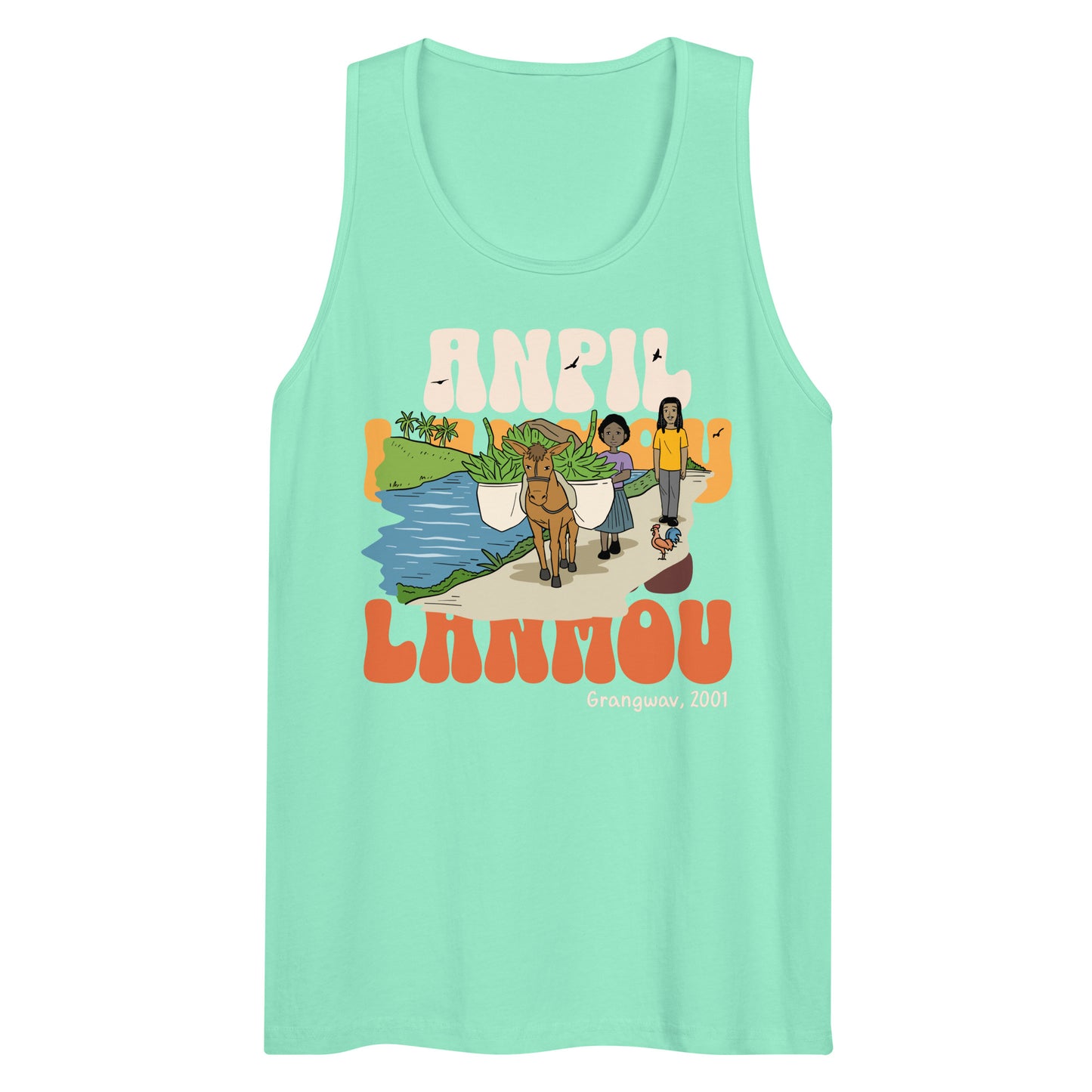 Grangwav 2001_Anpil Lanmou Men’s premium tank top