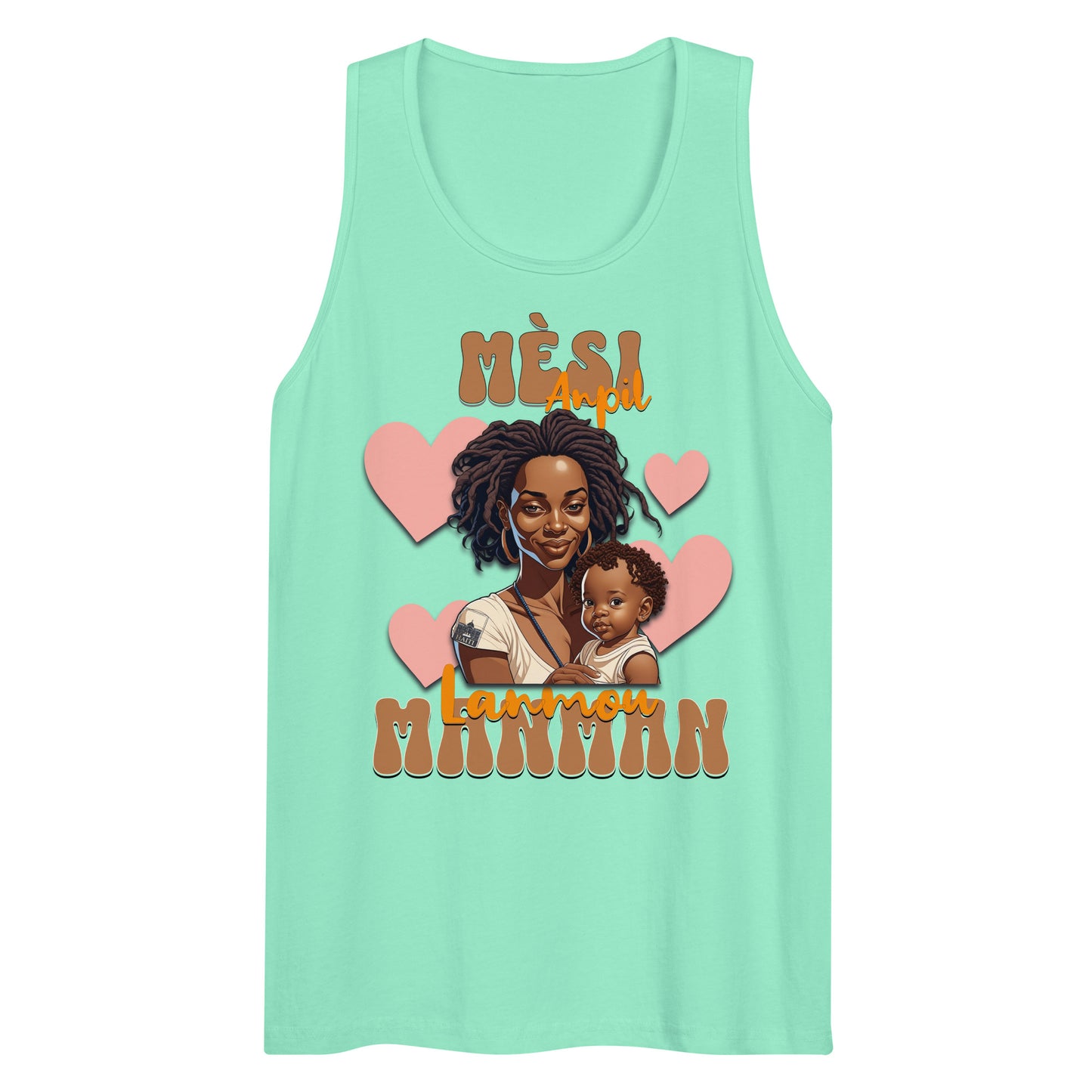 Haitian Mom Love Men’s premium tank top