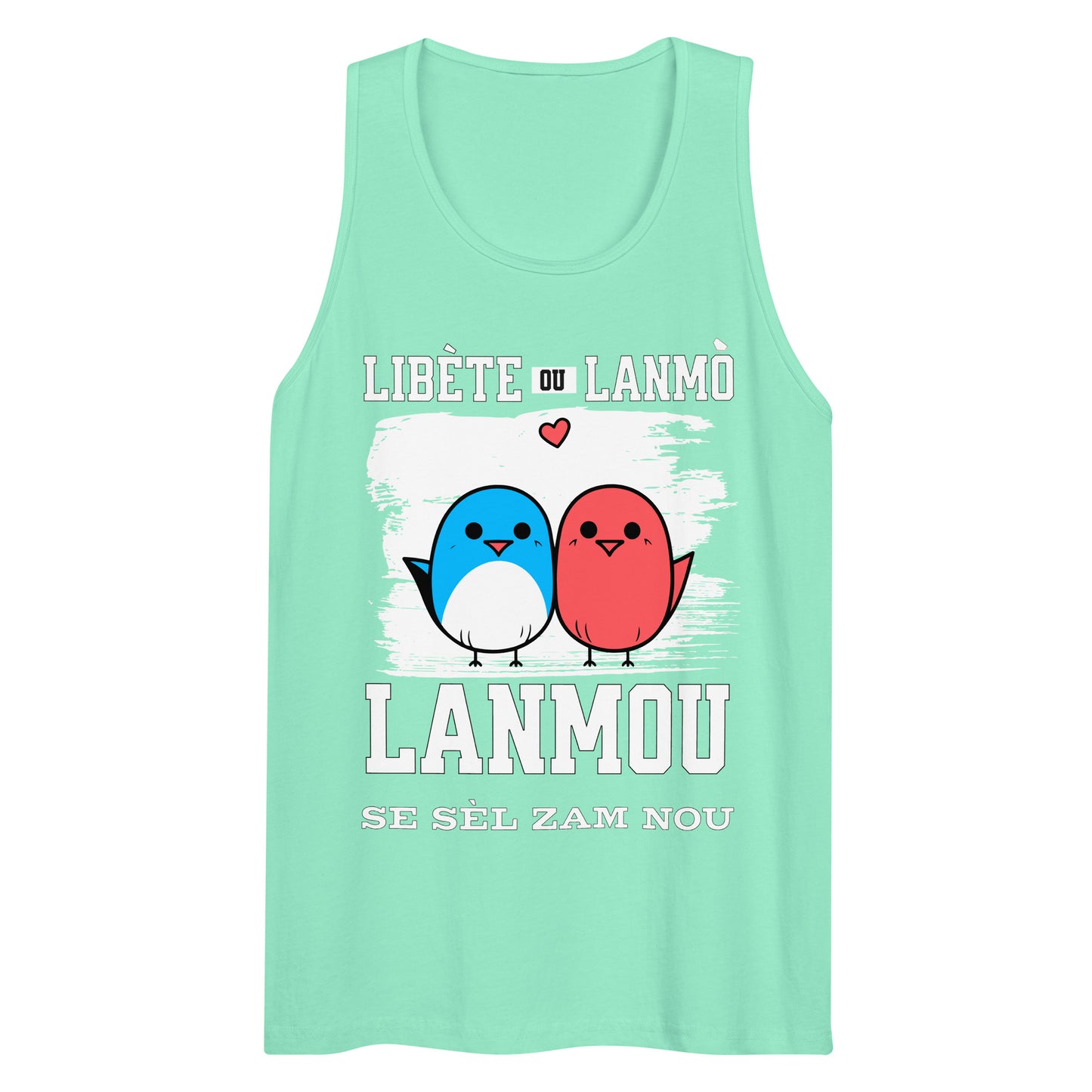 Libète ou lanmo Men’s premium tank top