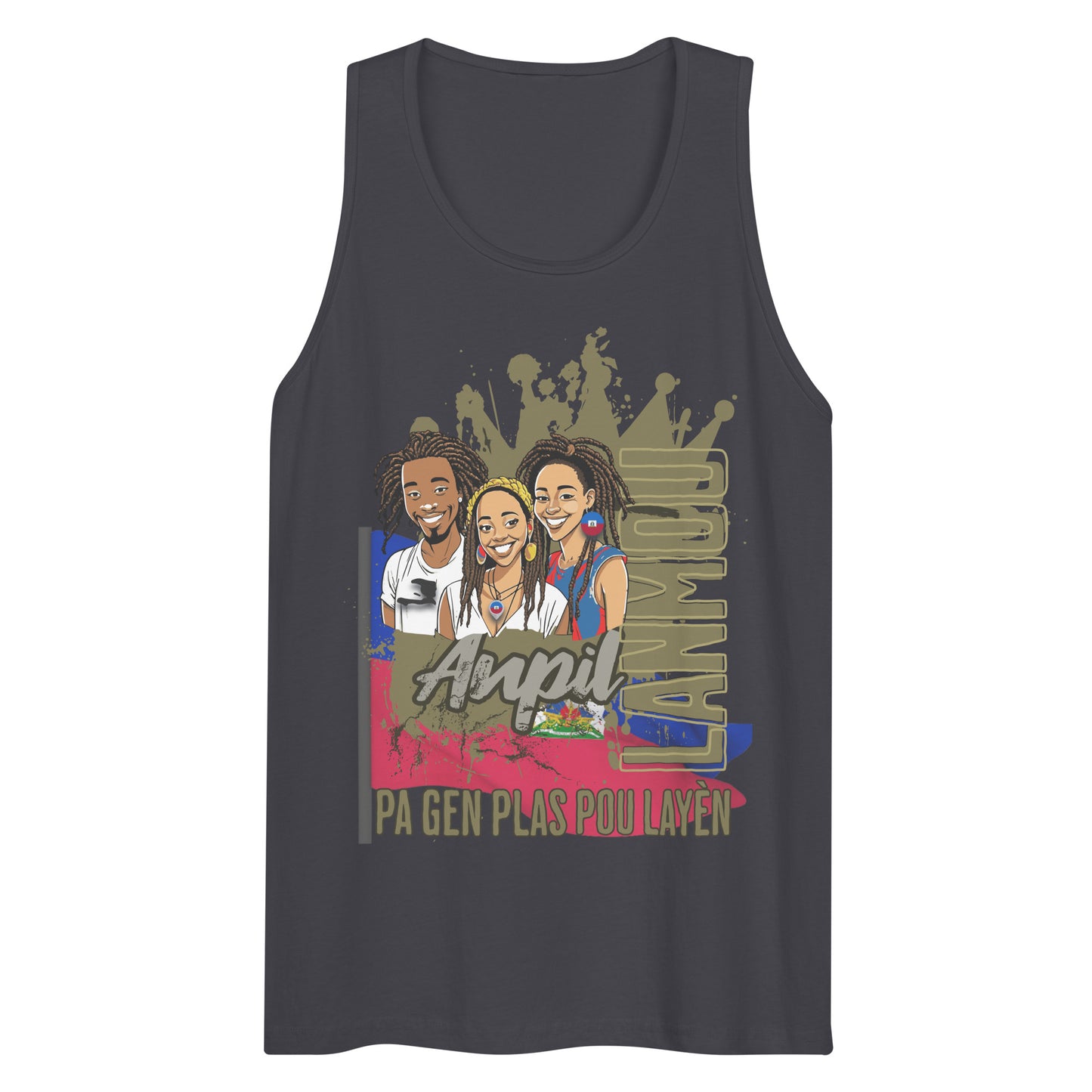 Ayiti_Lanmou_Loks Men’s premium tank top