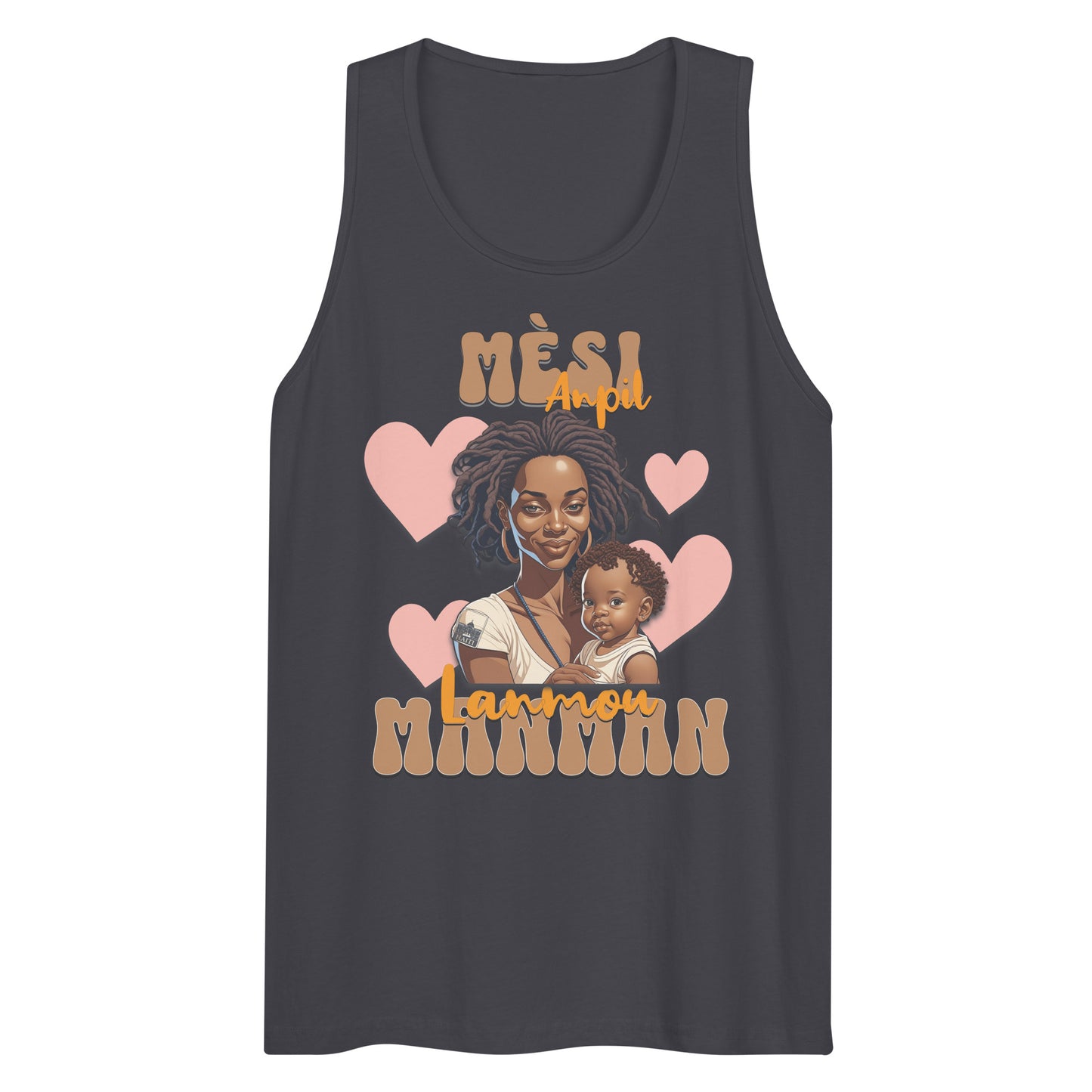 Haitian Mom Love Men’s premium tank top