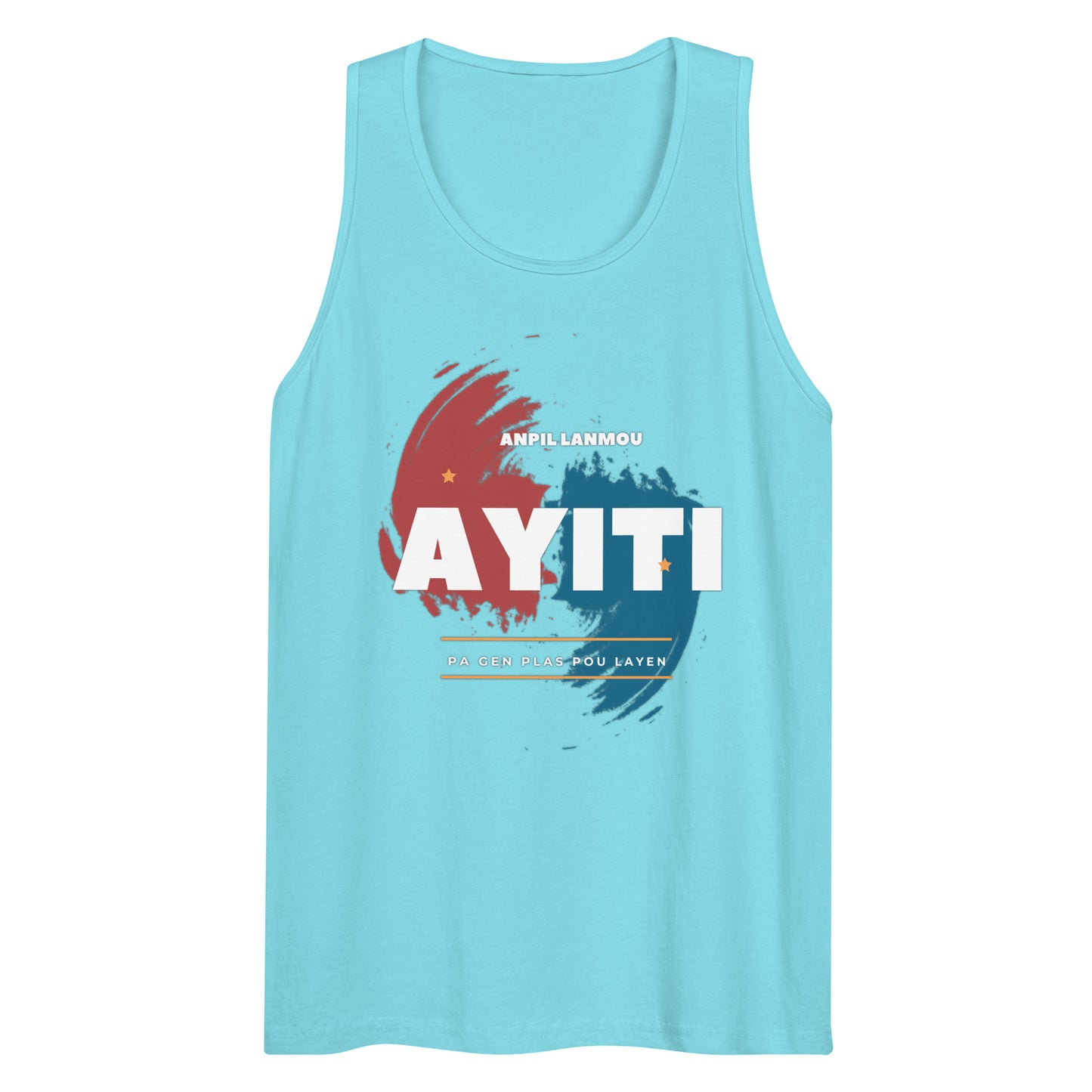 Ayiti Ble ak Wouj Men’s premium tank top