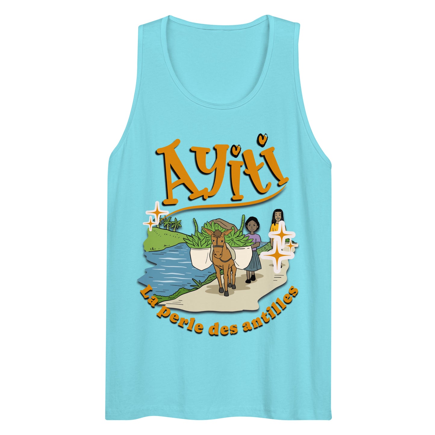 Ayiti Perle Des Antilles Men’s premium tank top