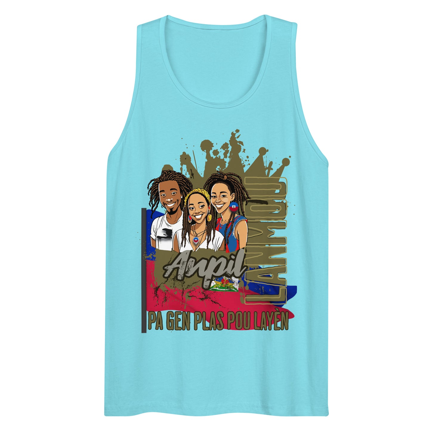 Ayiti_Lanmou_Loks Men’s premium tank top