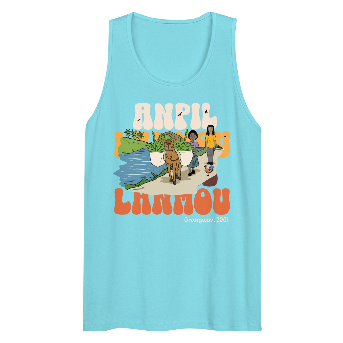 Grangwav 2001_Anpil Lanmou Men’s premium tank top