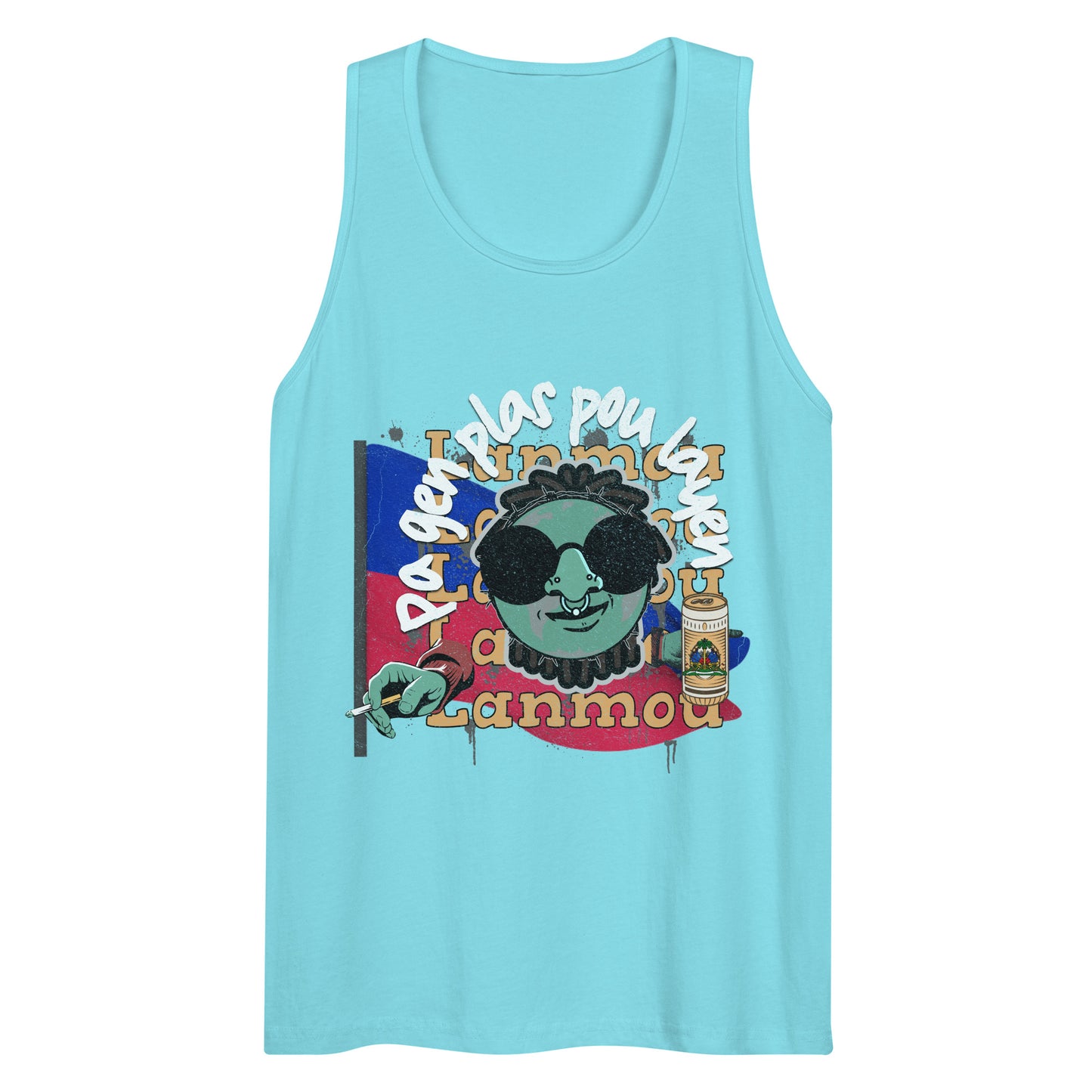 Sa k Pa Fou A Fout Sou Men’s premium tank top