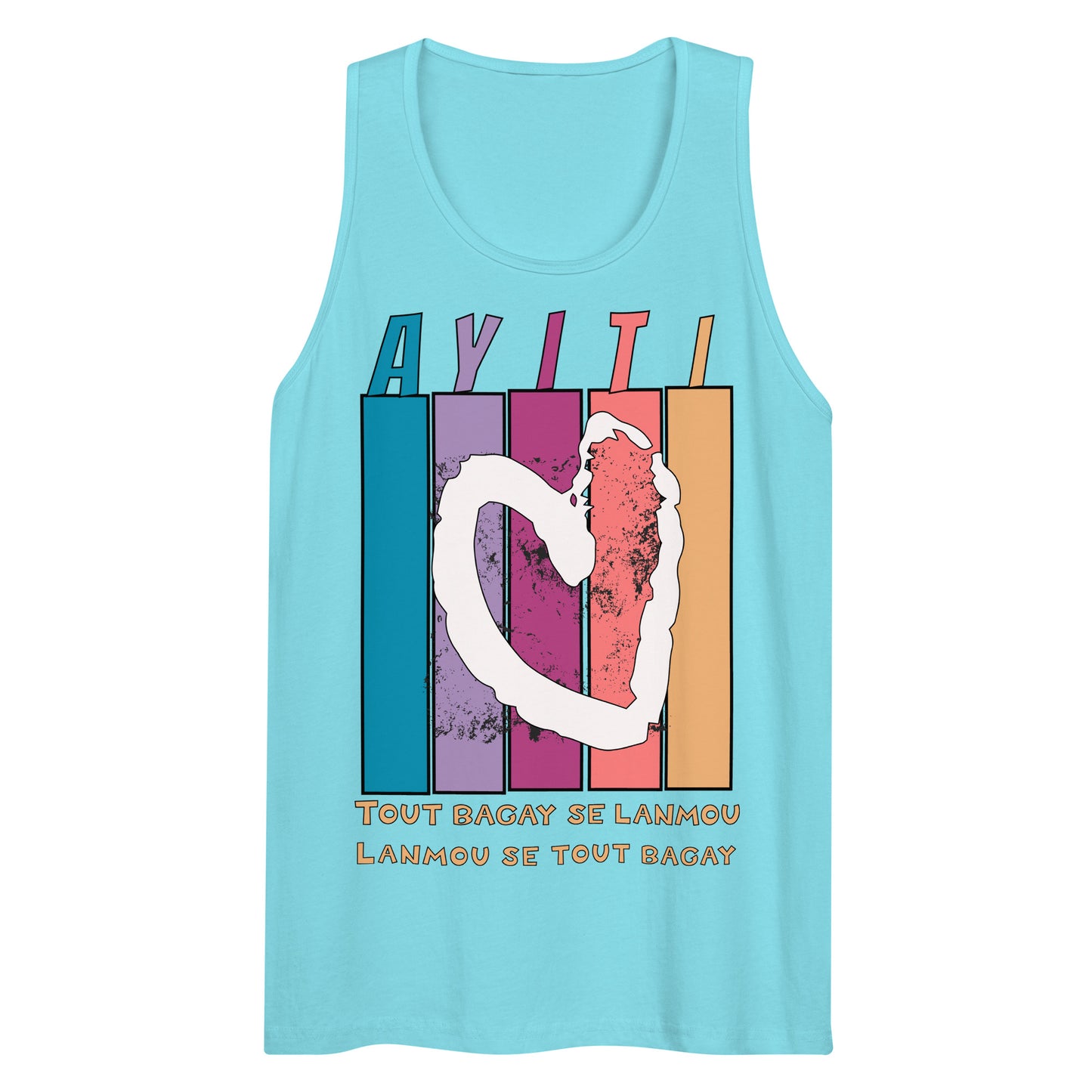 Ayiti : tout bagay se lanmou Men’s premium tank top