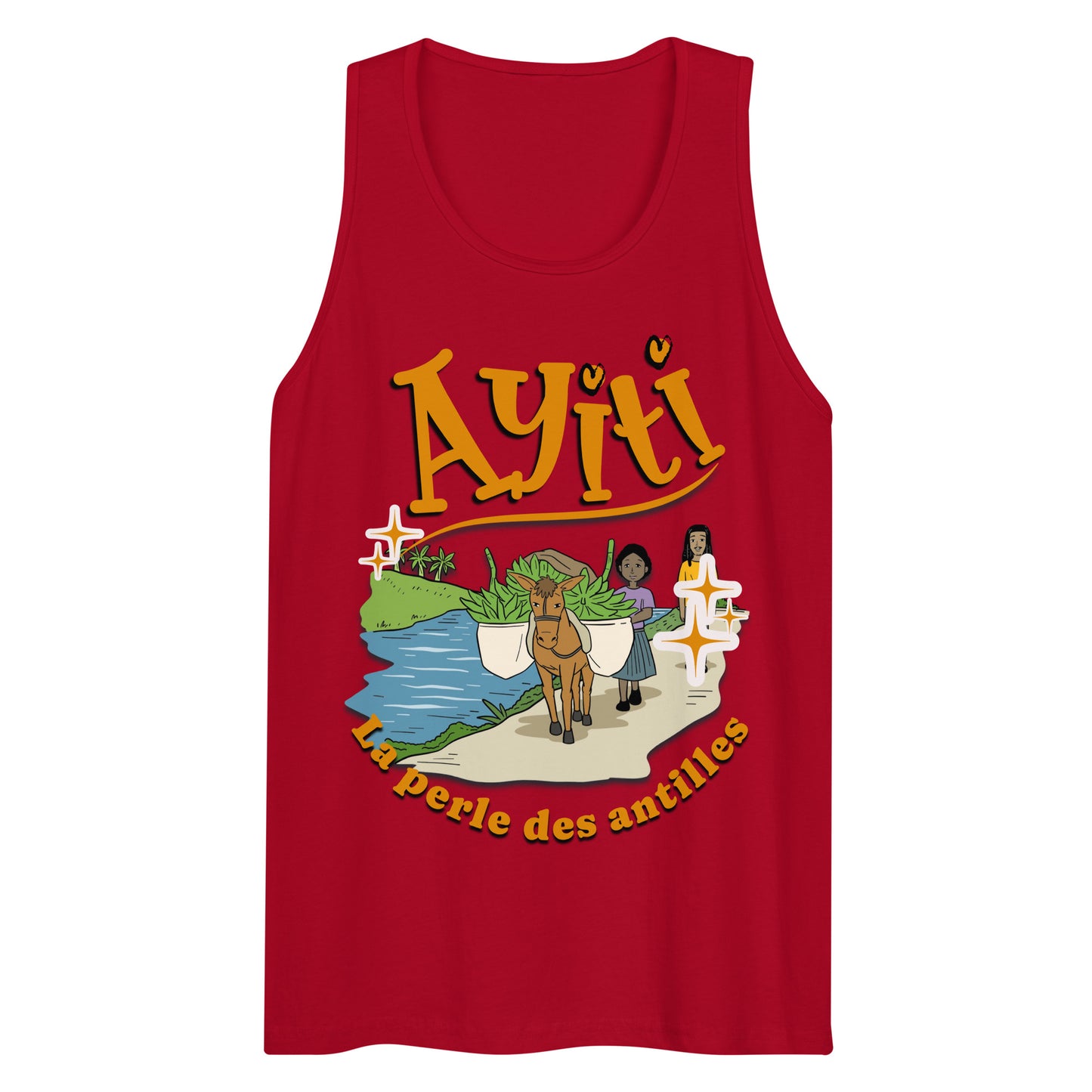 Ayiti Perle Des Antilles Men’s premium tank top