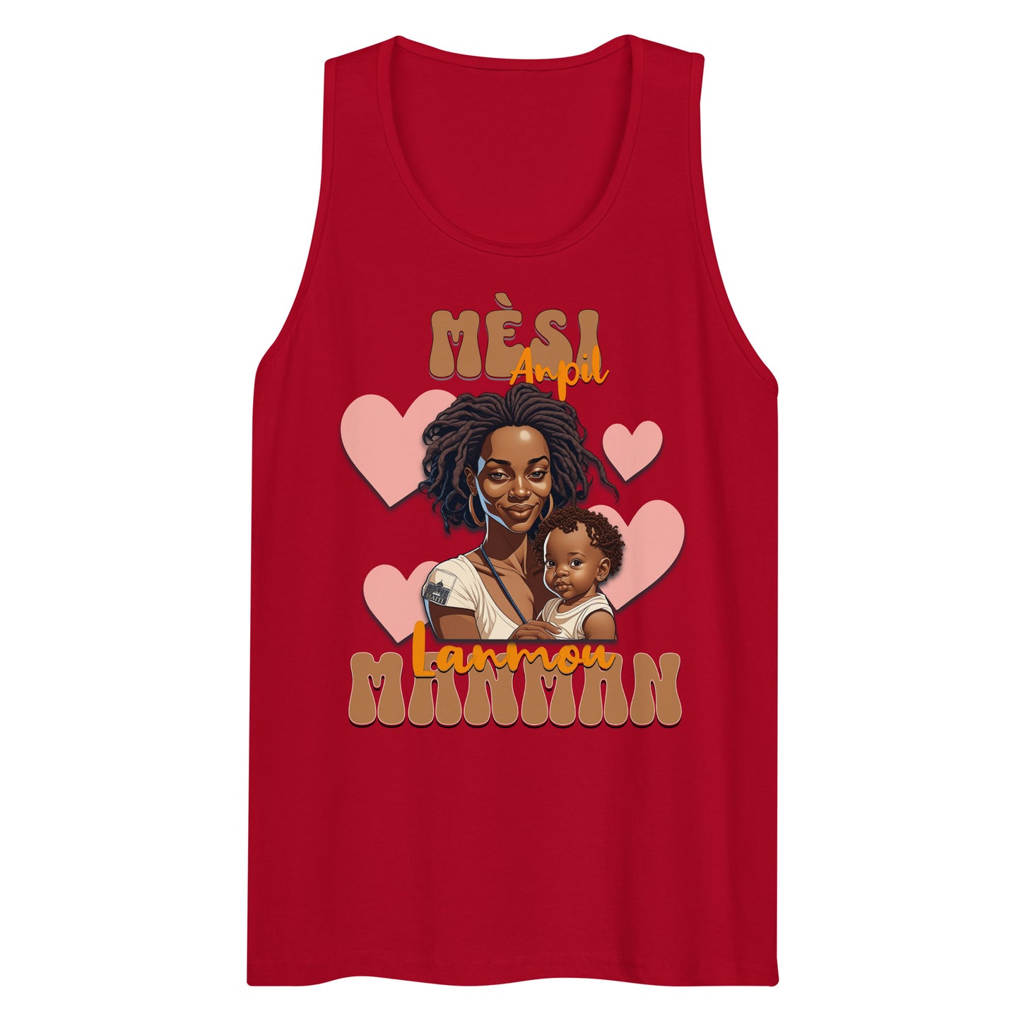 Haitian Mom Love Men’s premium tank top