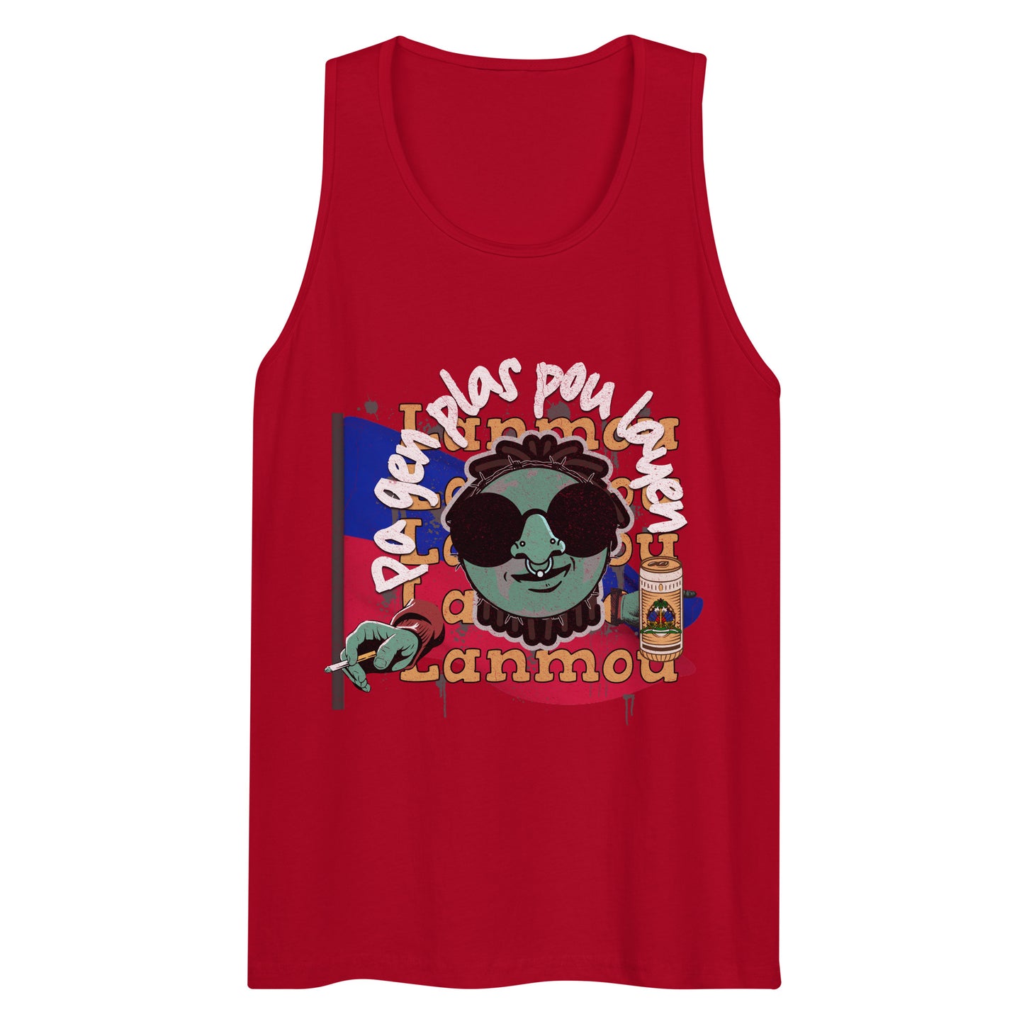 Sa k Pa Fou A Fout Sou Men’s premium tank top