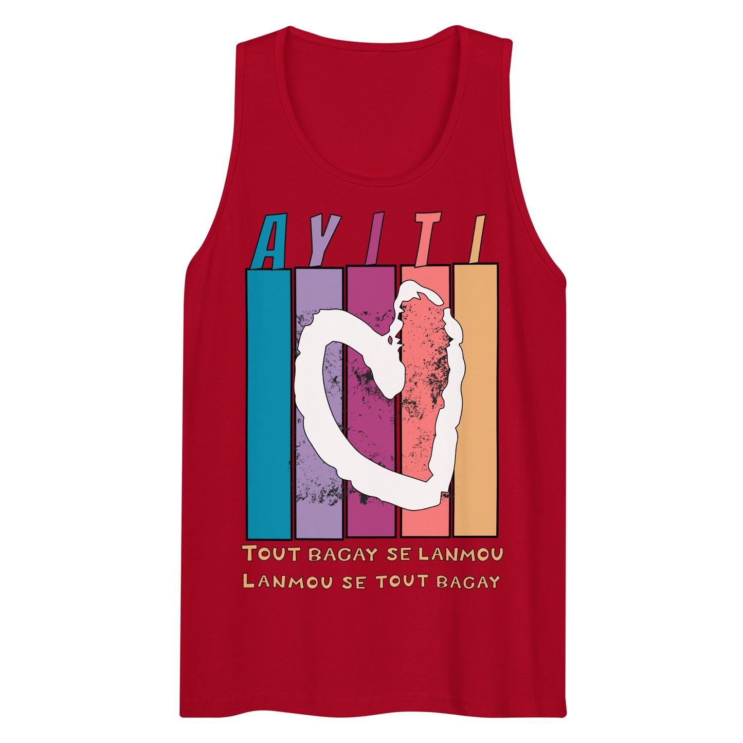 Ayiti : tout bagay se lanmou Men’s premium tank top