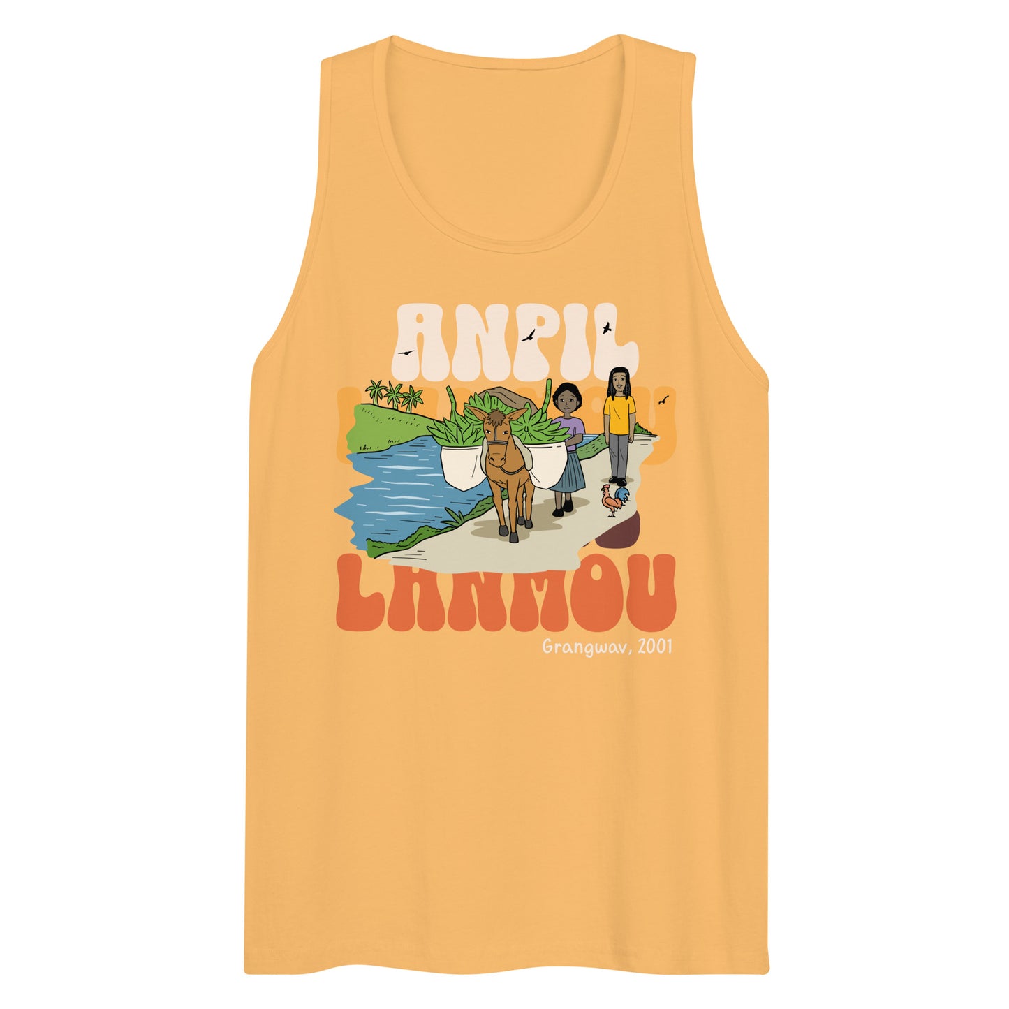 Grangwav 2001_Anpil Lanmou Men’s premium tank top