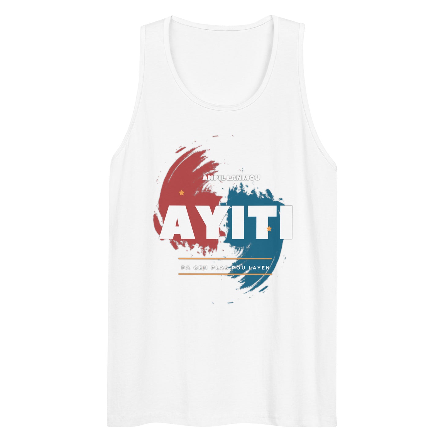 Ayiti Ble ak Wouj Men’s premium tank top