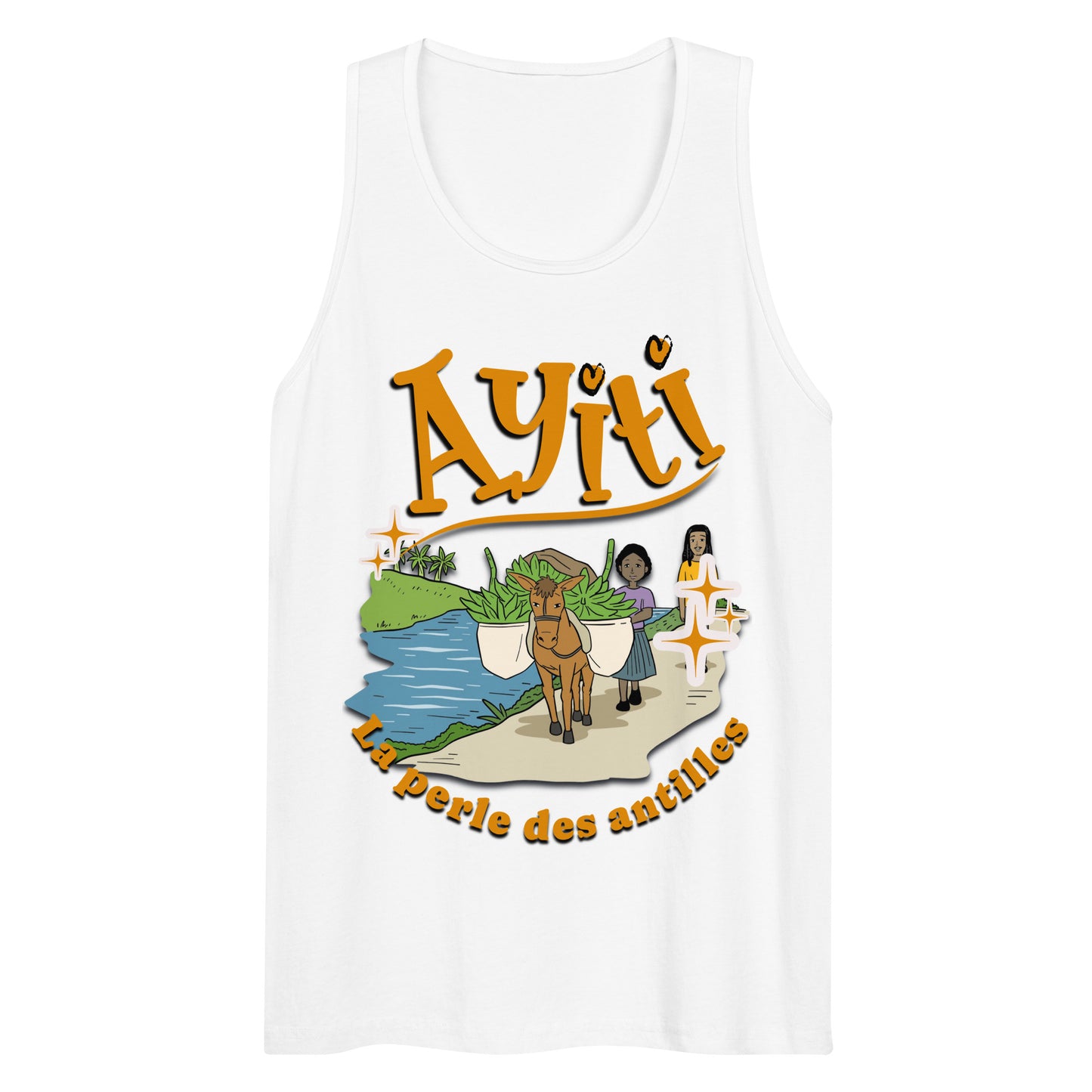 Ayiti Perle Des Antilles Men’s premium tank top