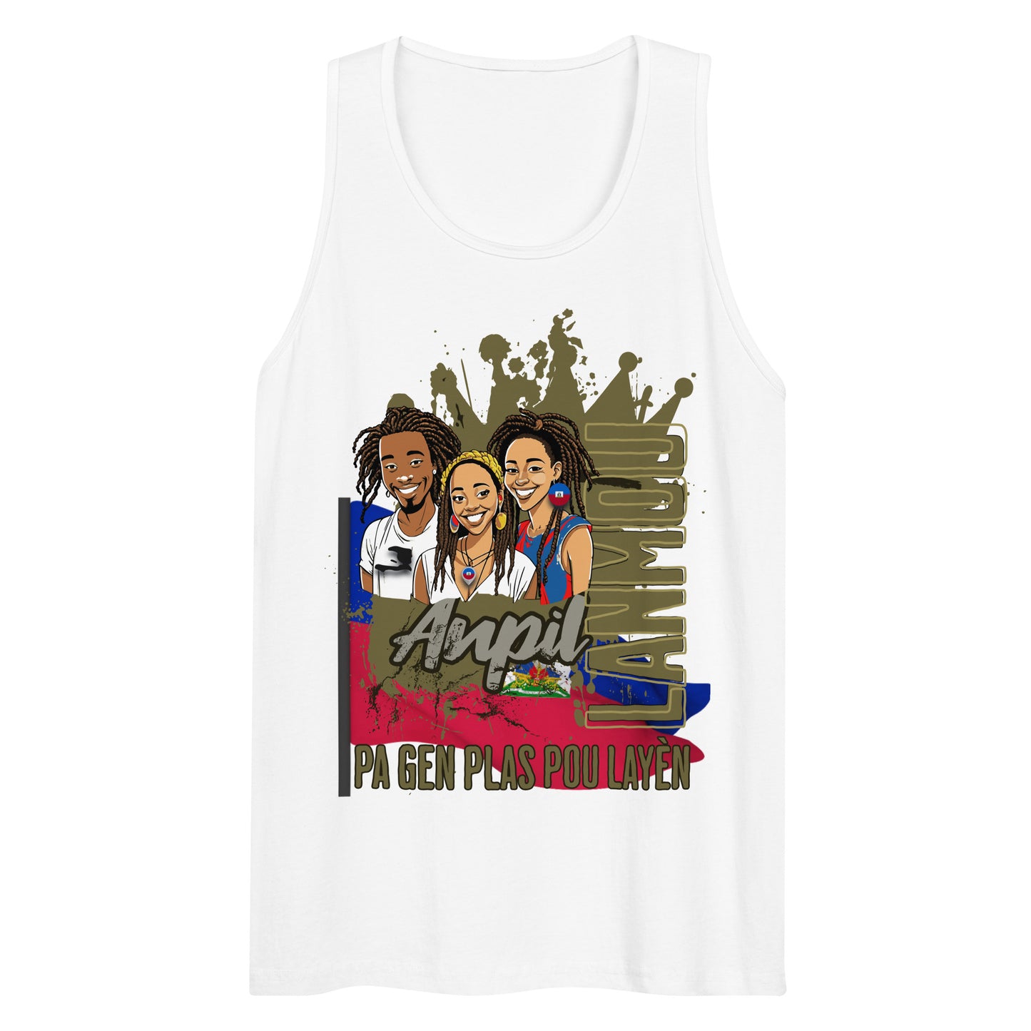 Ayiti_Lanmou_Loks Men’s premium tank top