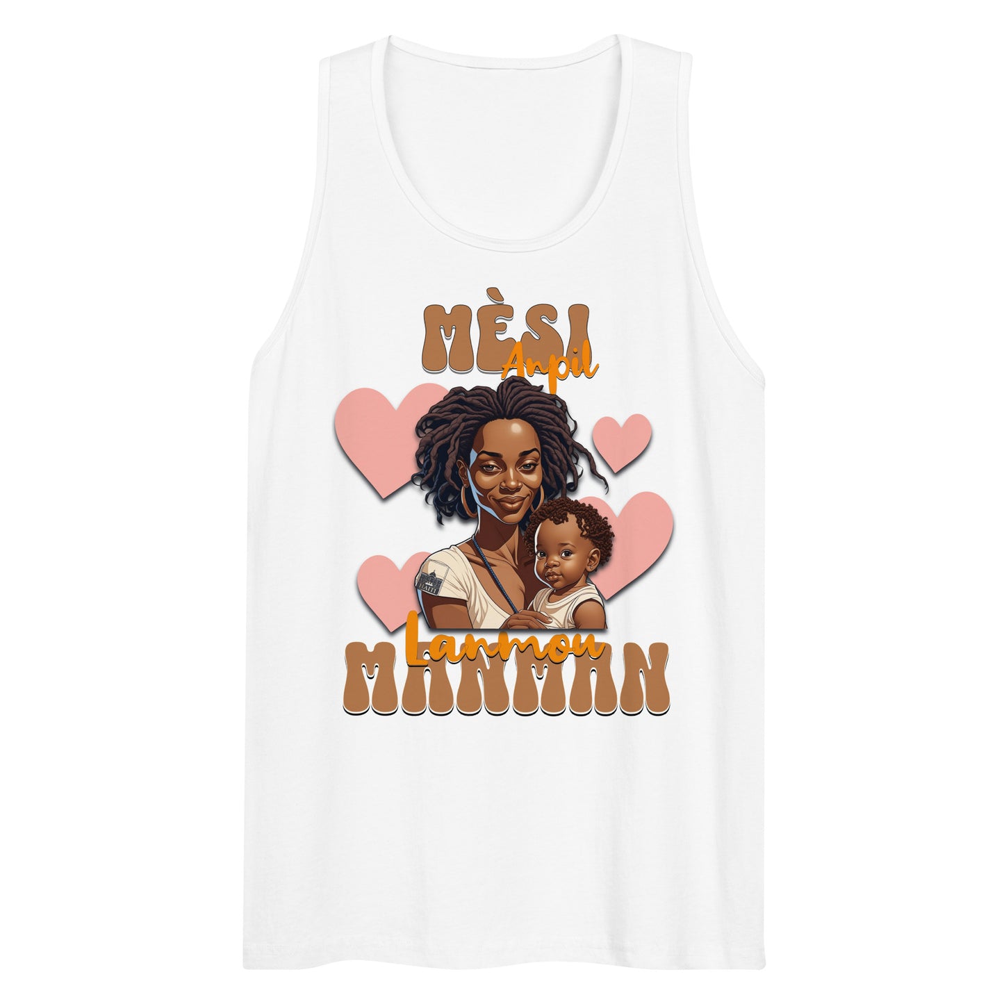 Haitian Mom Love Men’s premium tank top