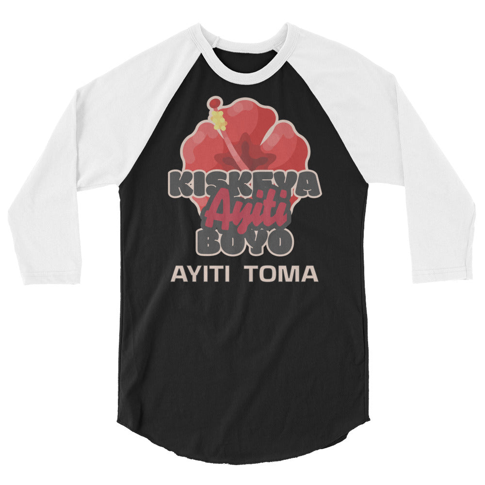 AYITI KISKEYA BOYO 3/4 sleeve raglan shirt