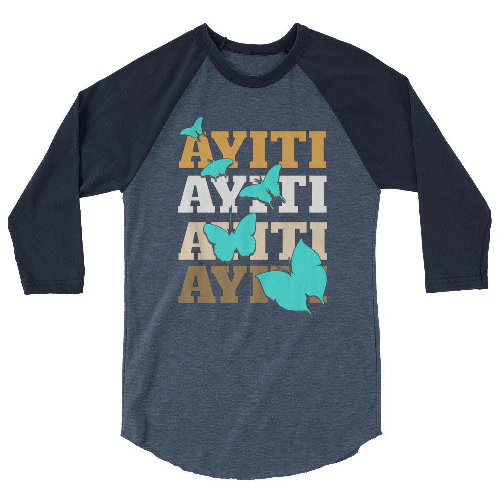 Ayiti 3/4 sleeve raglan shirt