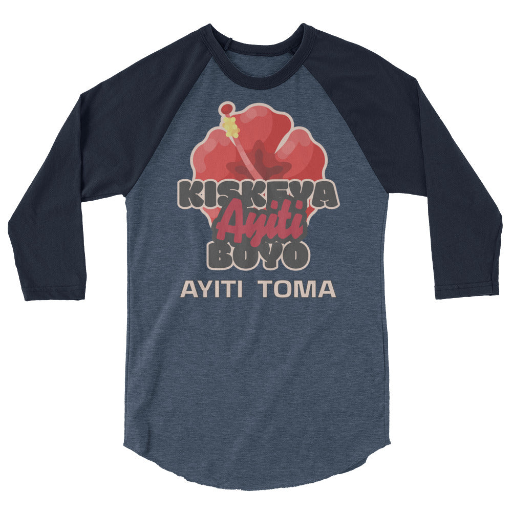 AYITI KISKEYA BOYO 3/4 sleeve raglan shirt