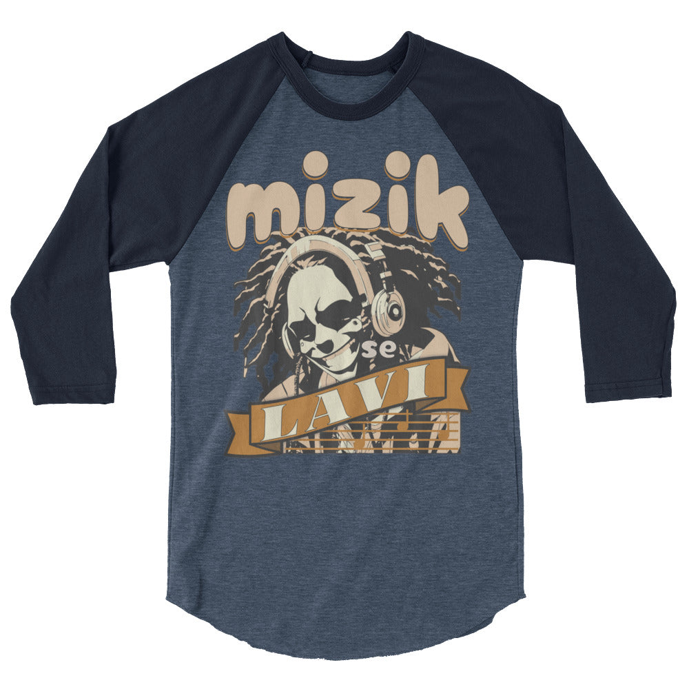 Mizik se Lavi 3/4 sleeve raglan shirt