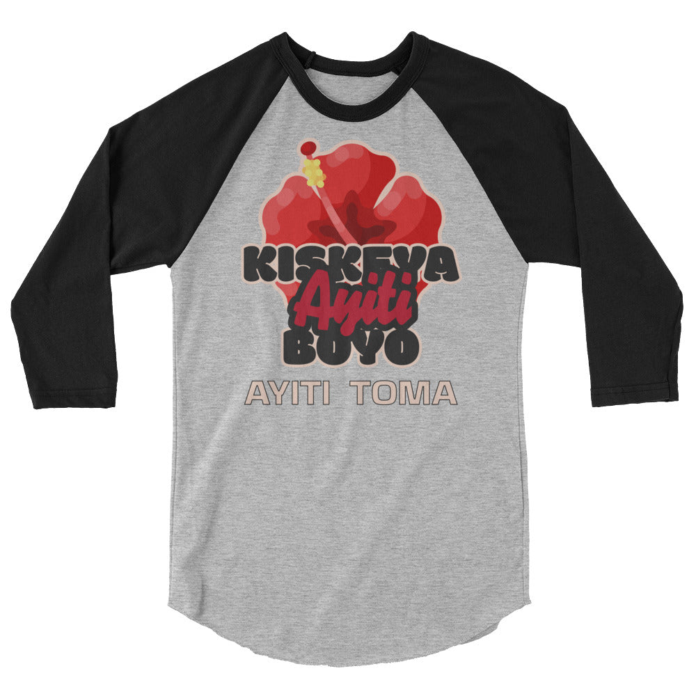 AYITI KISKEYA BOYO 3/4 sleeve raglan shirt