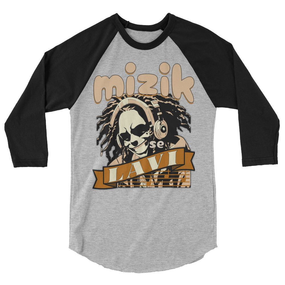 Mizik se Lavi 3/4 sleeve raglan shirt