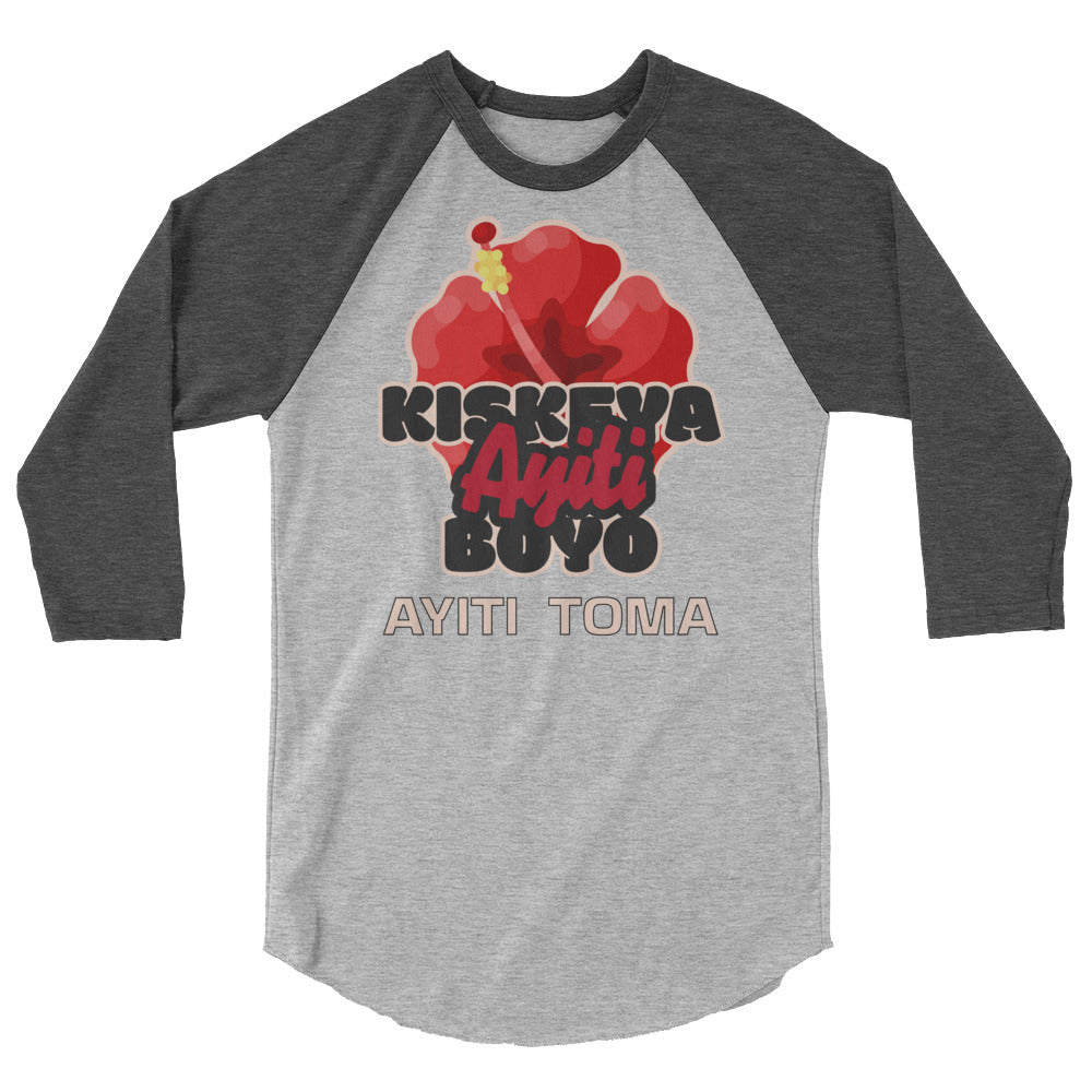 AYITI KISKEYA BOYO 3/4 sleeve raglan shirt